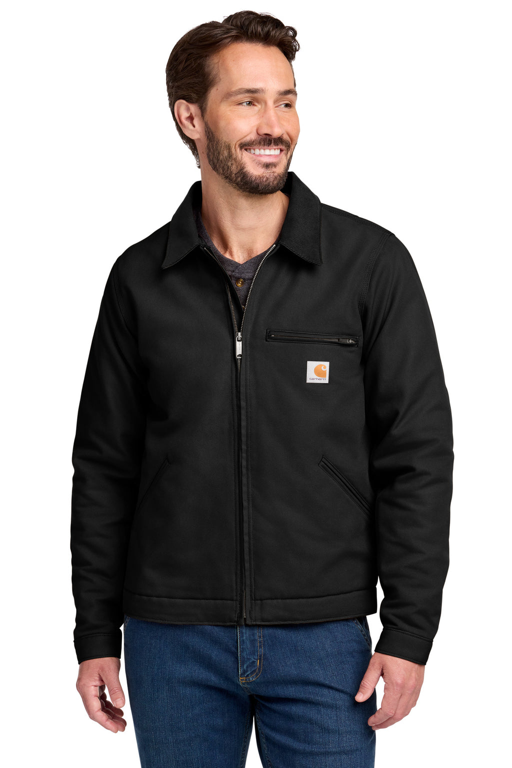 Carhartt Duck Detroit Jacket – Black – front