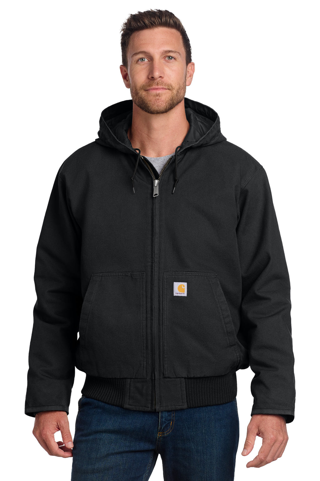 Carhartt Washed Duck Active Jac – Black – front
