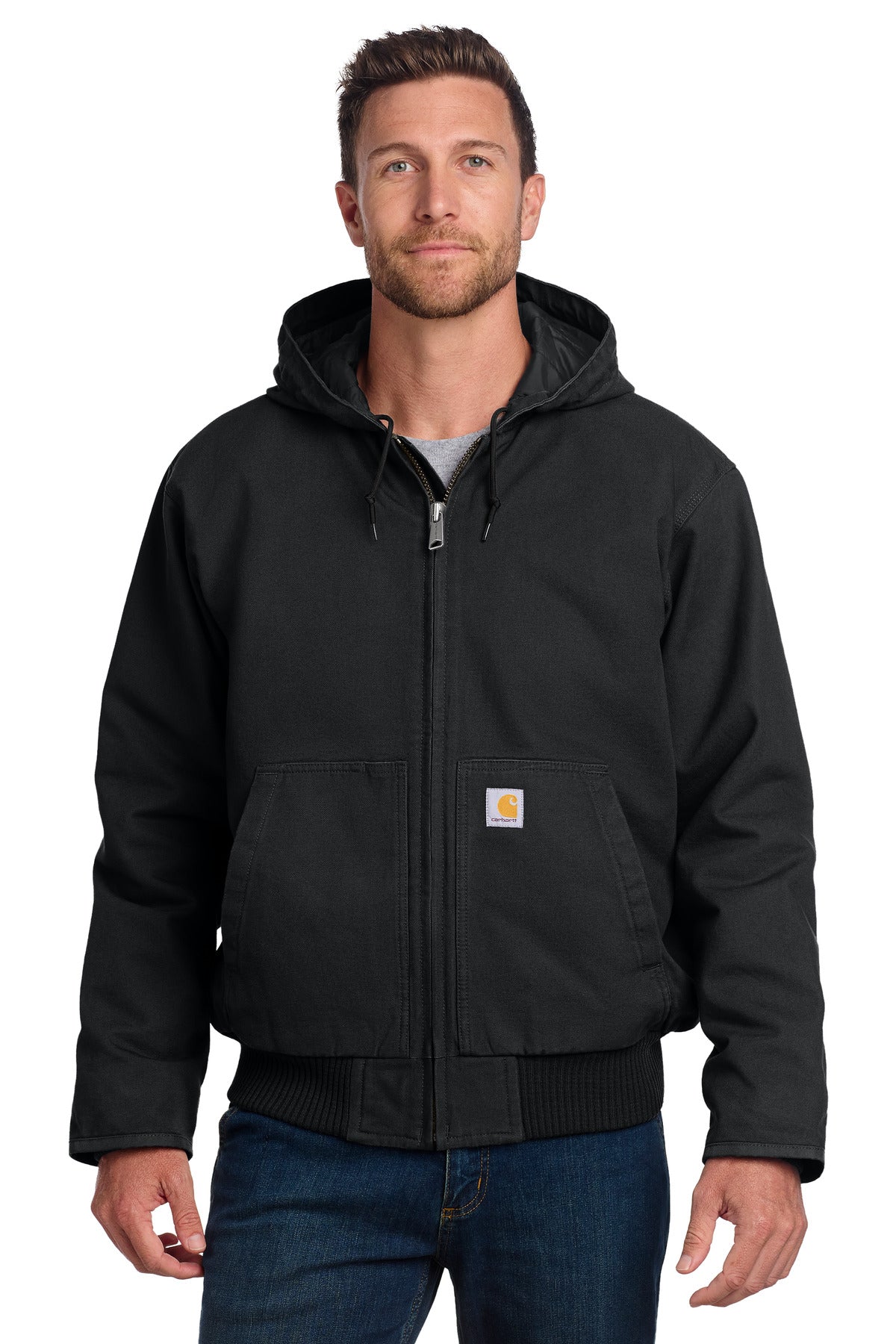 Carhartt Washed Duck Active Jac – Black – front