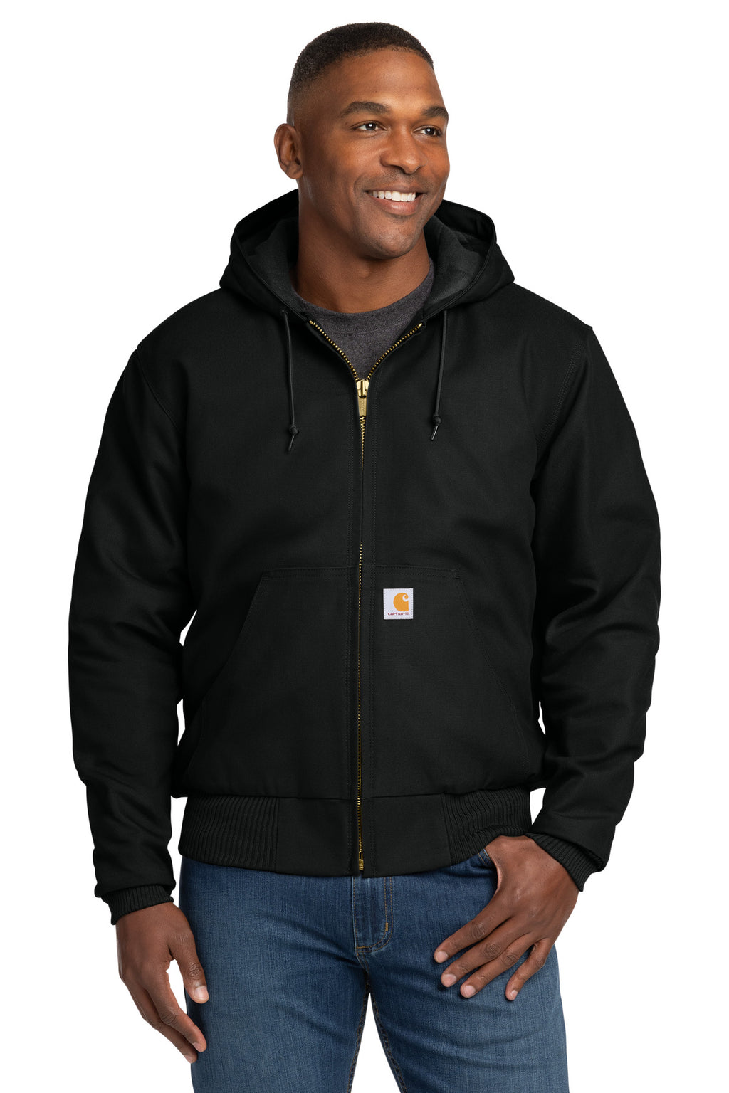Carhartt Quilted-Flannel-Lined Duck Active Jac – Black