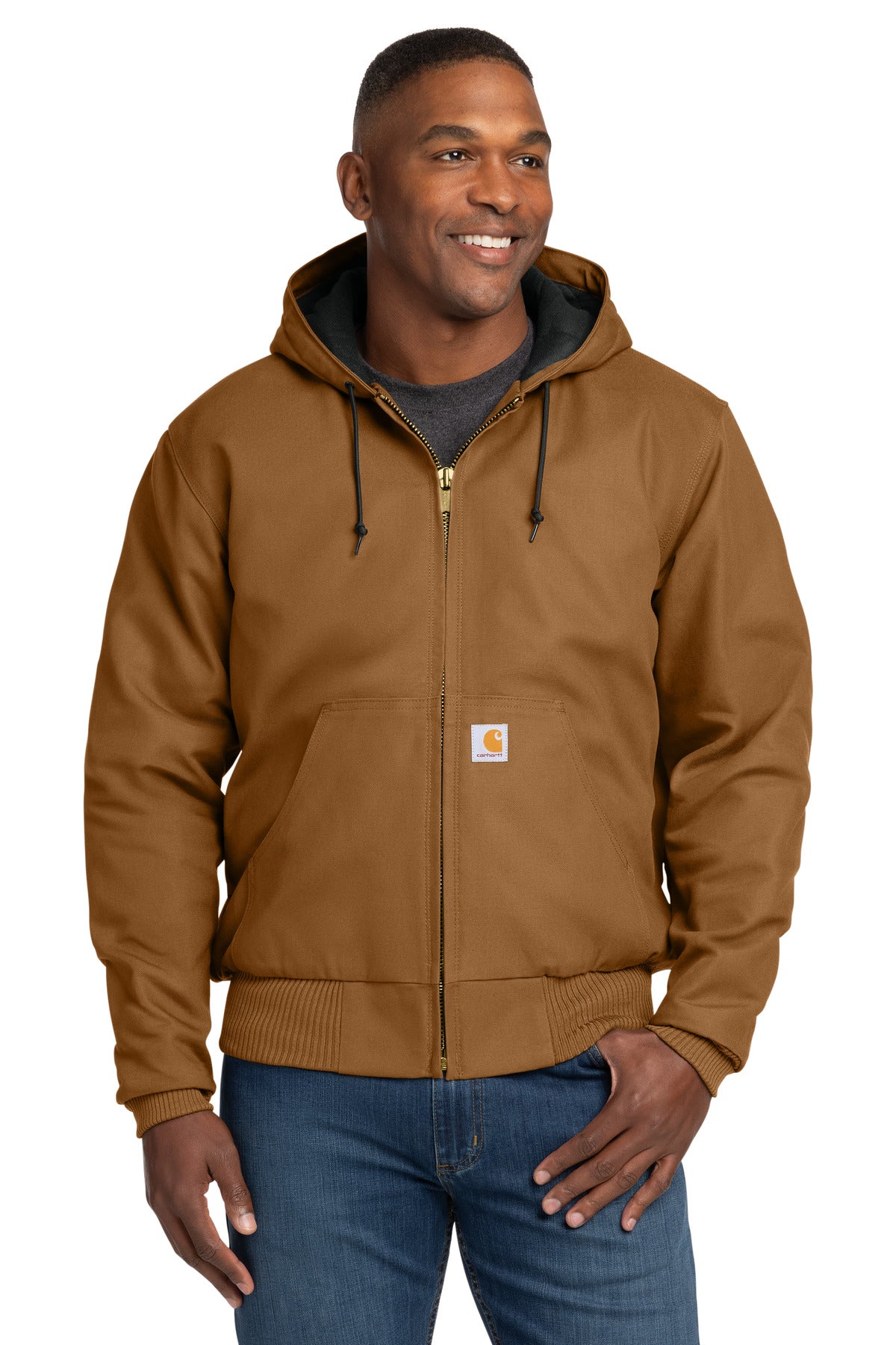 Carhartt Quilted-Flannel-Lined Duck Active Jac – Carhartt Brown