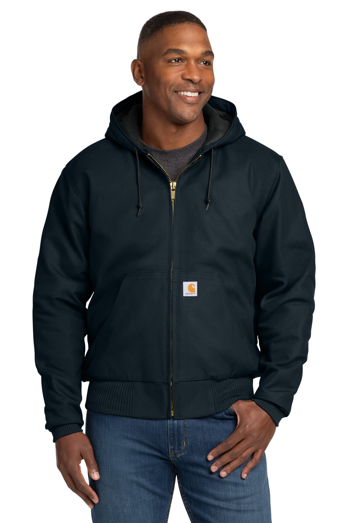 Carhartt Quilted-Flannel-Lined Duck Active Jac – Dark Navy