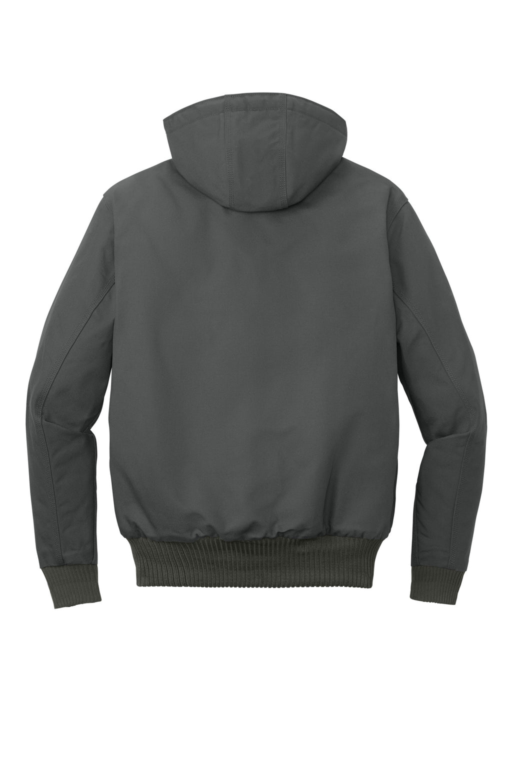 Carhartt Quilted-Flannel-Lined Duck Active Jac – Gravel – flat back