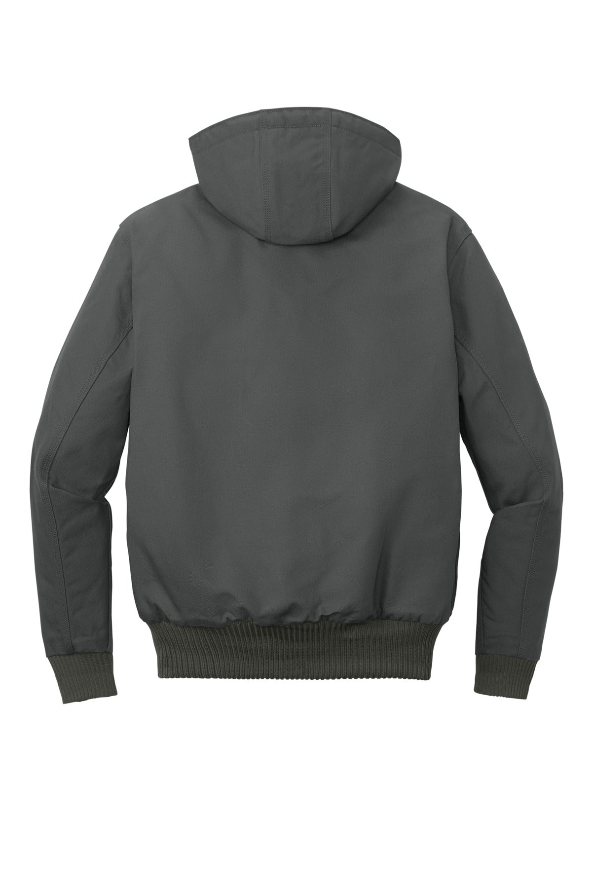 Carhartt Quilted-Flannel-Lined Duck Active Jac – Gravel – flat back