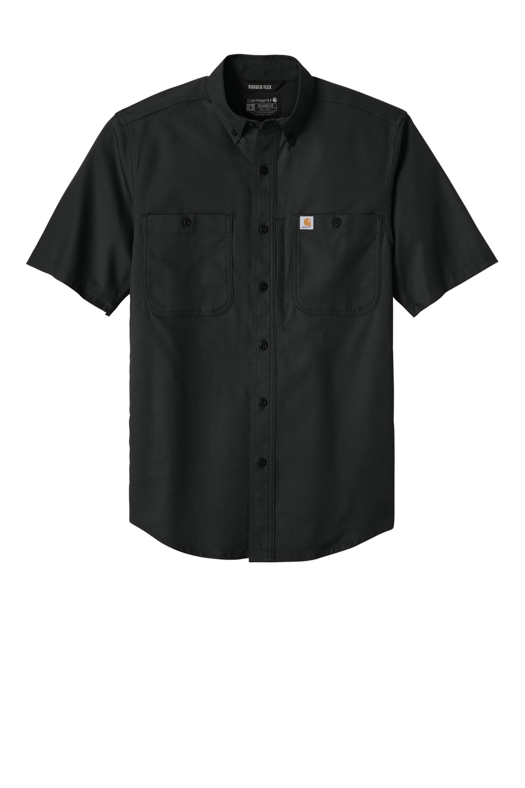 Carhartt Rugged Professional Series Short Sleeve Shirt – Black – flat front