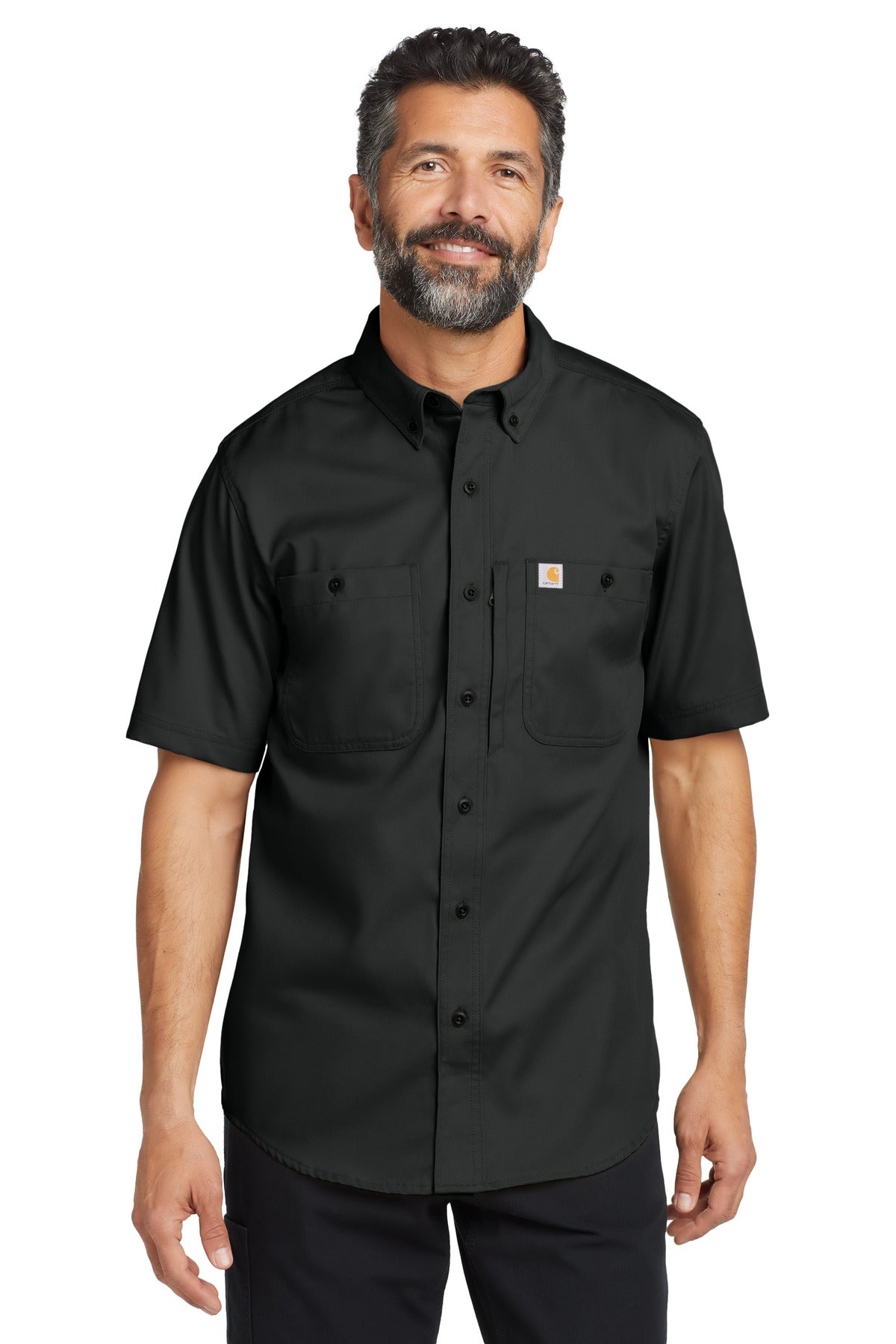 Carhartt Rugged Professional Series Short Sleeve Shirt – Black – front