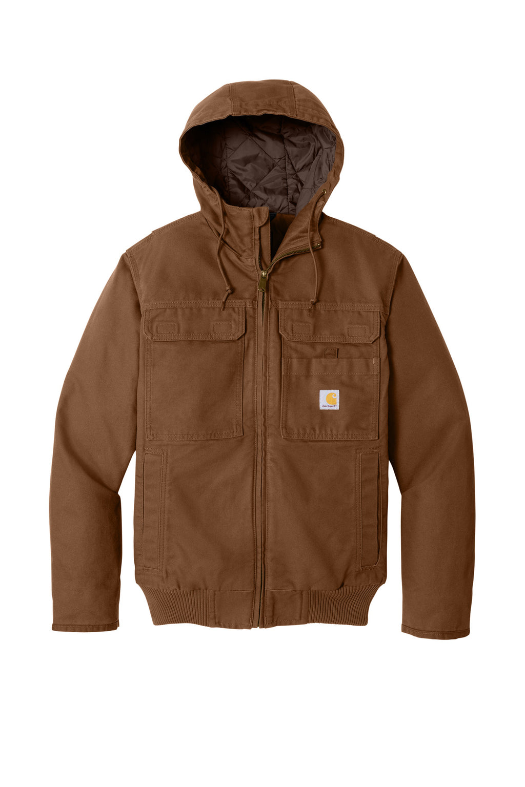 Carhartt Full Swing Washed Duck Active Jac – Red Duck Brown – flat front