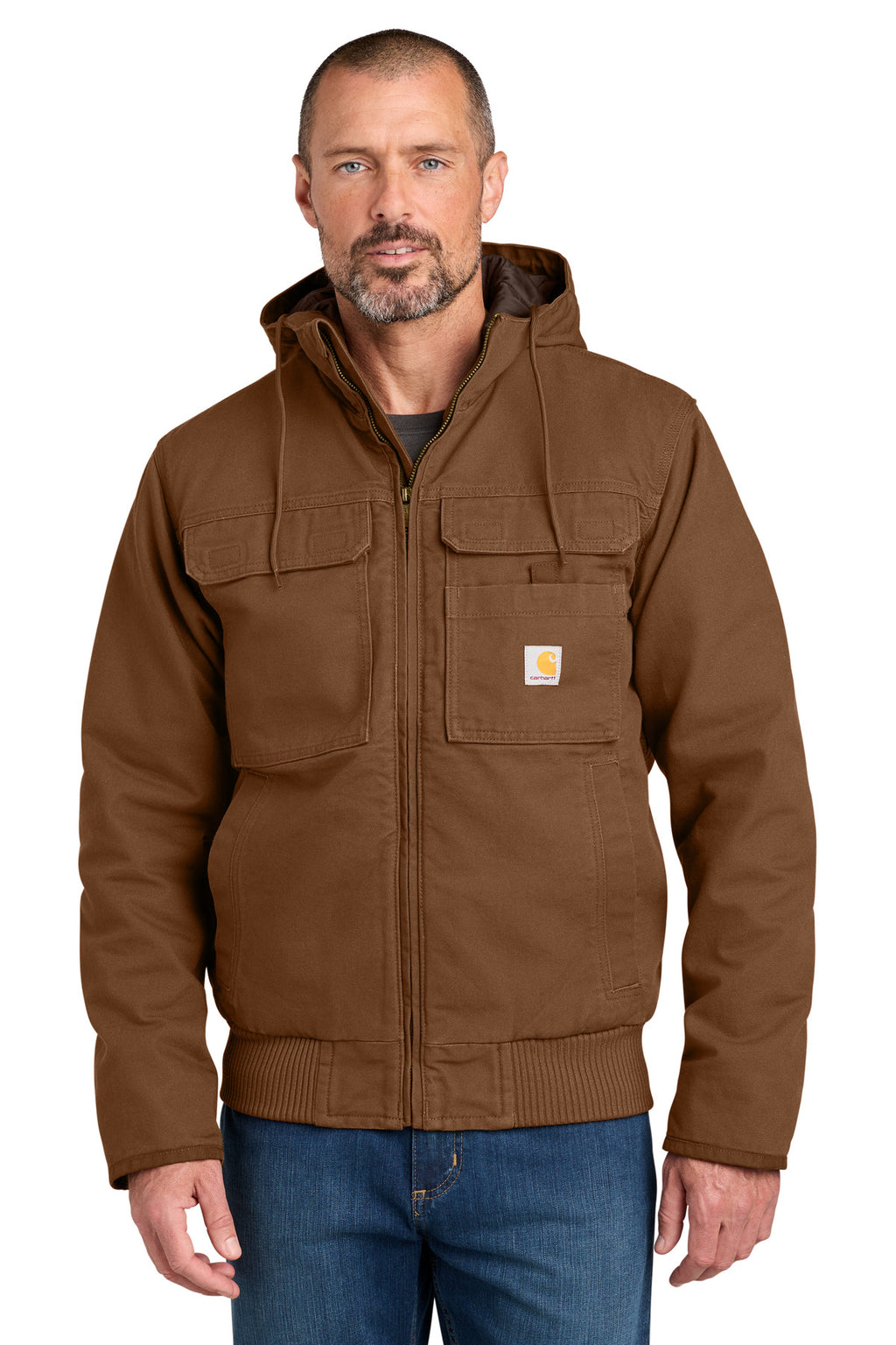 Carhartt Full Swing Washed Duck Active Jac – Red Duck Brown – front