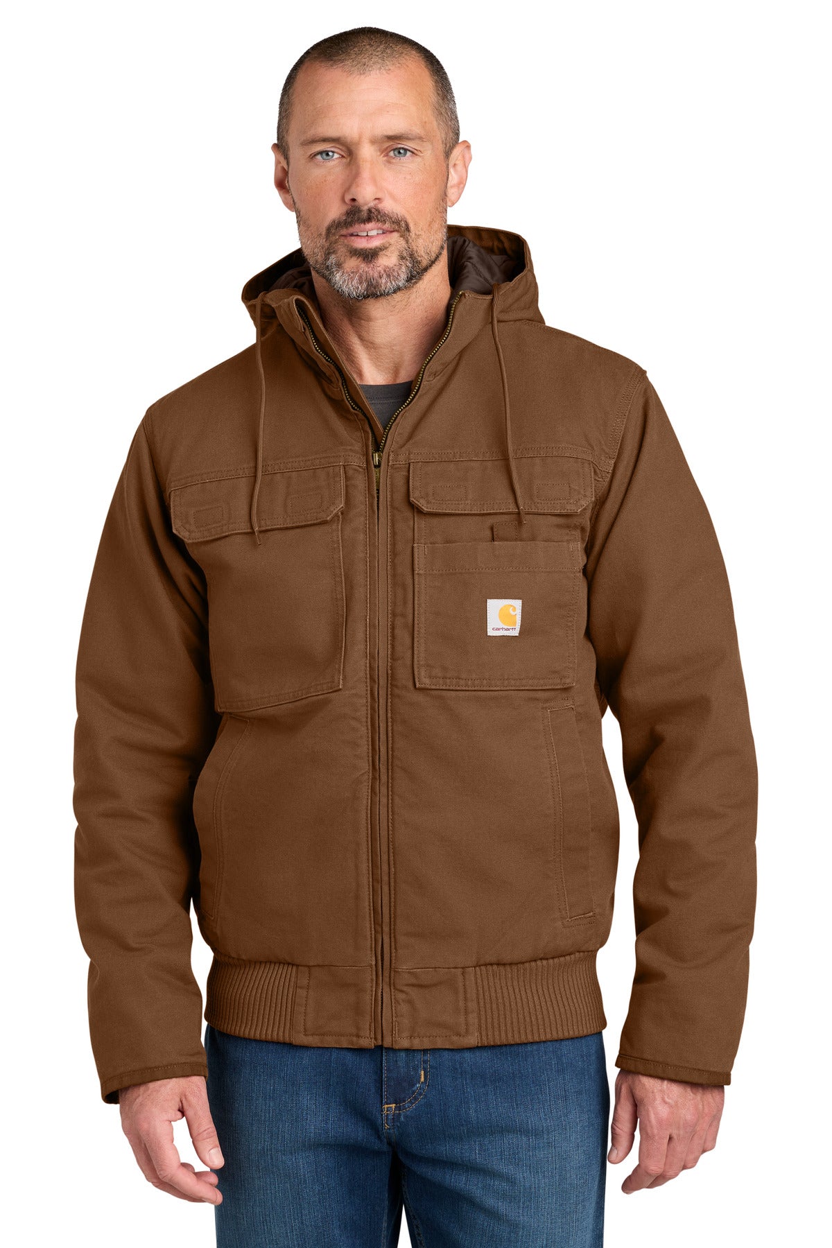 Carhartt Full Swing Washed Duck Active Jac – Red Duck Brown – front