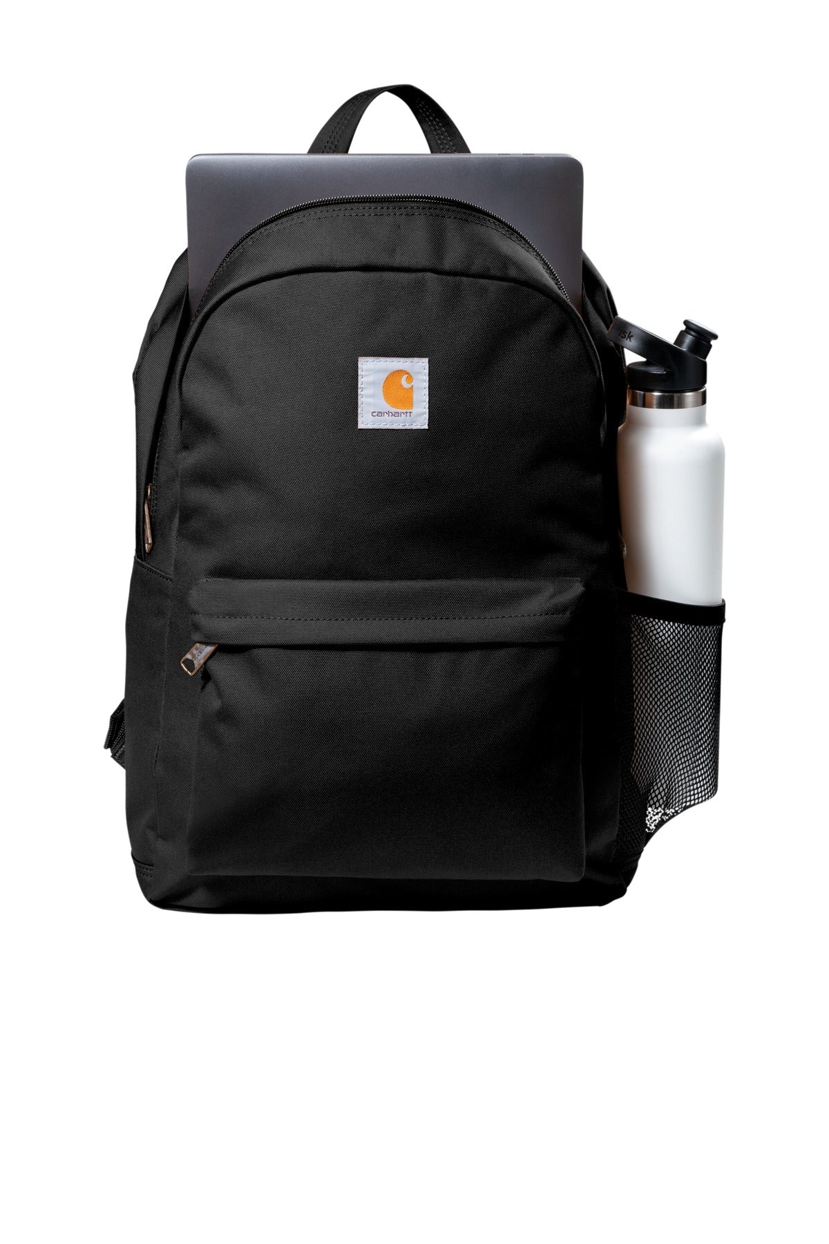Carhartt Canvas Backpack – Black – flat front