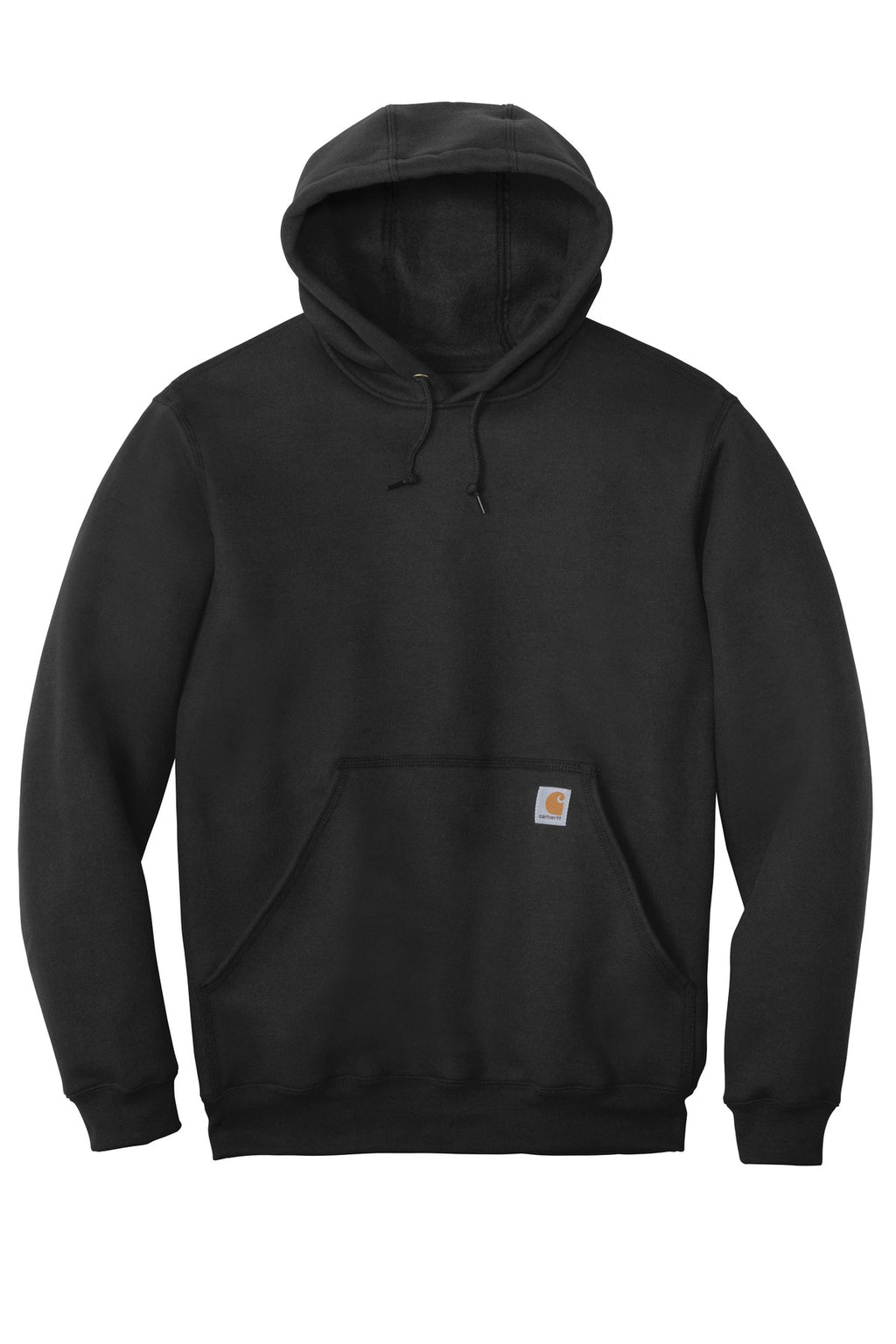Carhartt Midweight Hooded Sweatshirt – Black – flat front