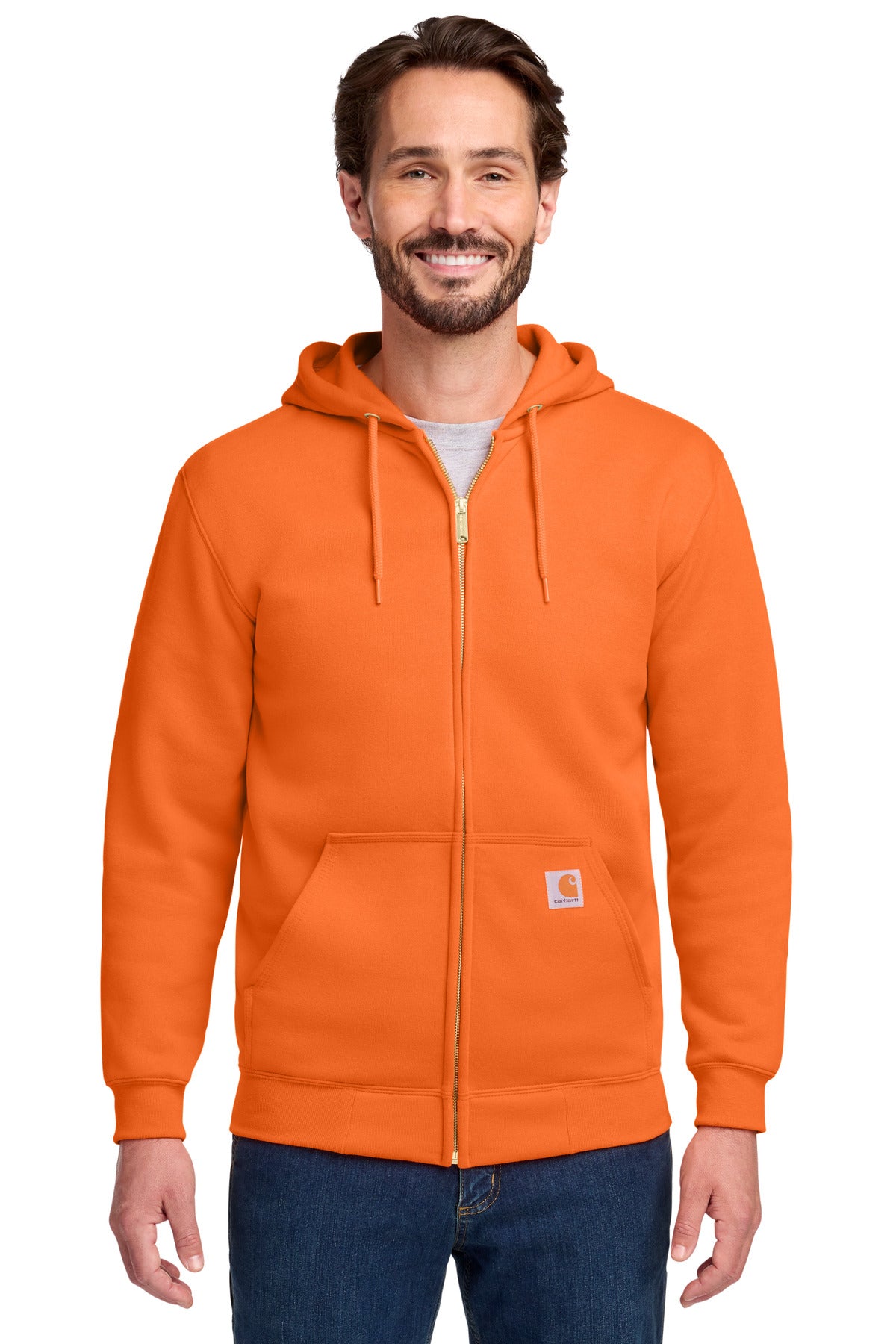 Carhartt Midweight Hooded Zip-Front Sweatshirt – Brite Orange