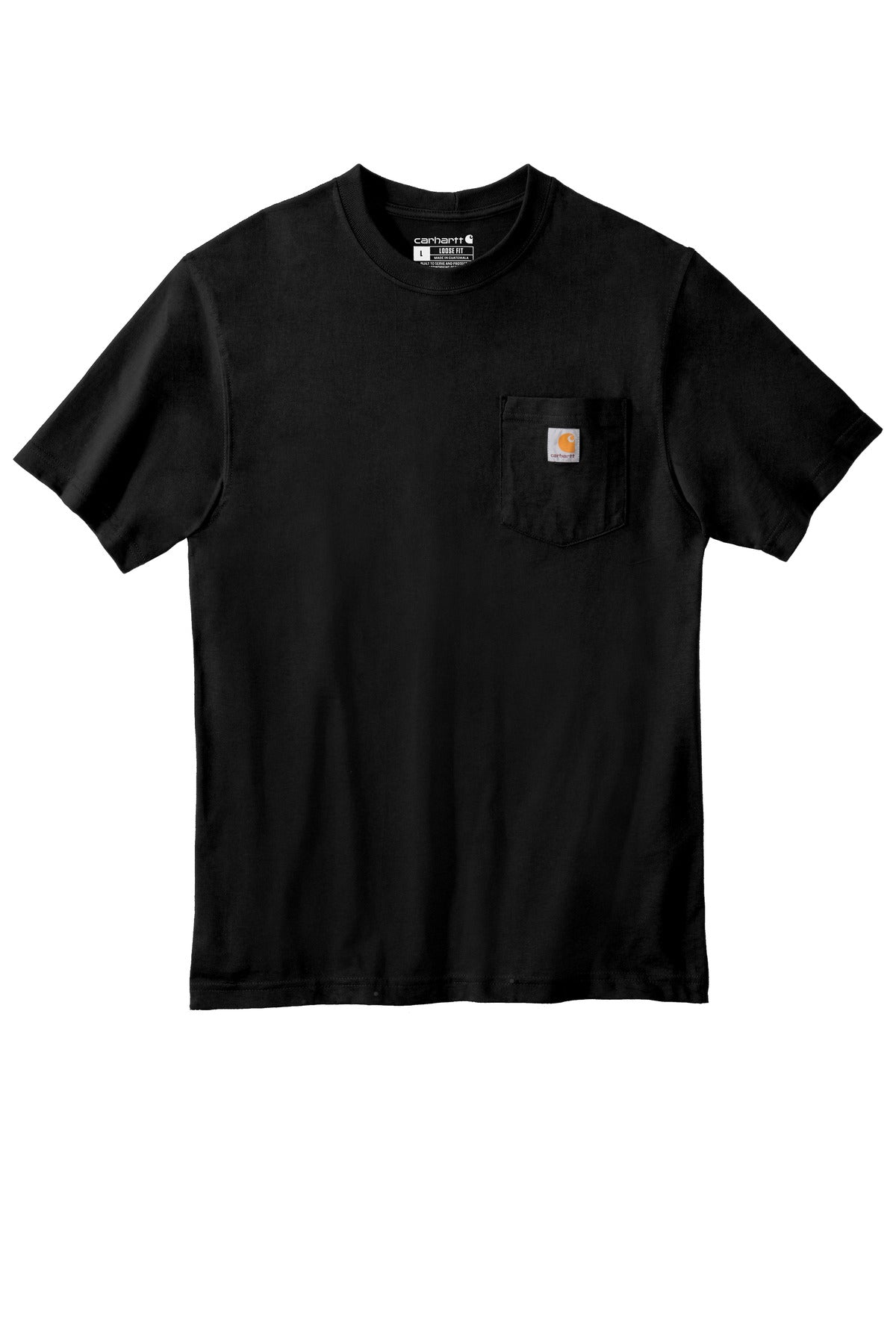Carhartt Workwear Pocket Short Sleeve T-Shirt – Black – flat front