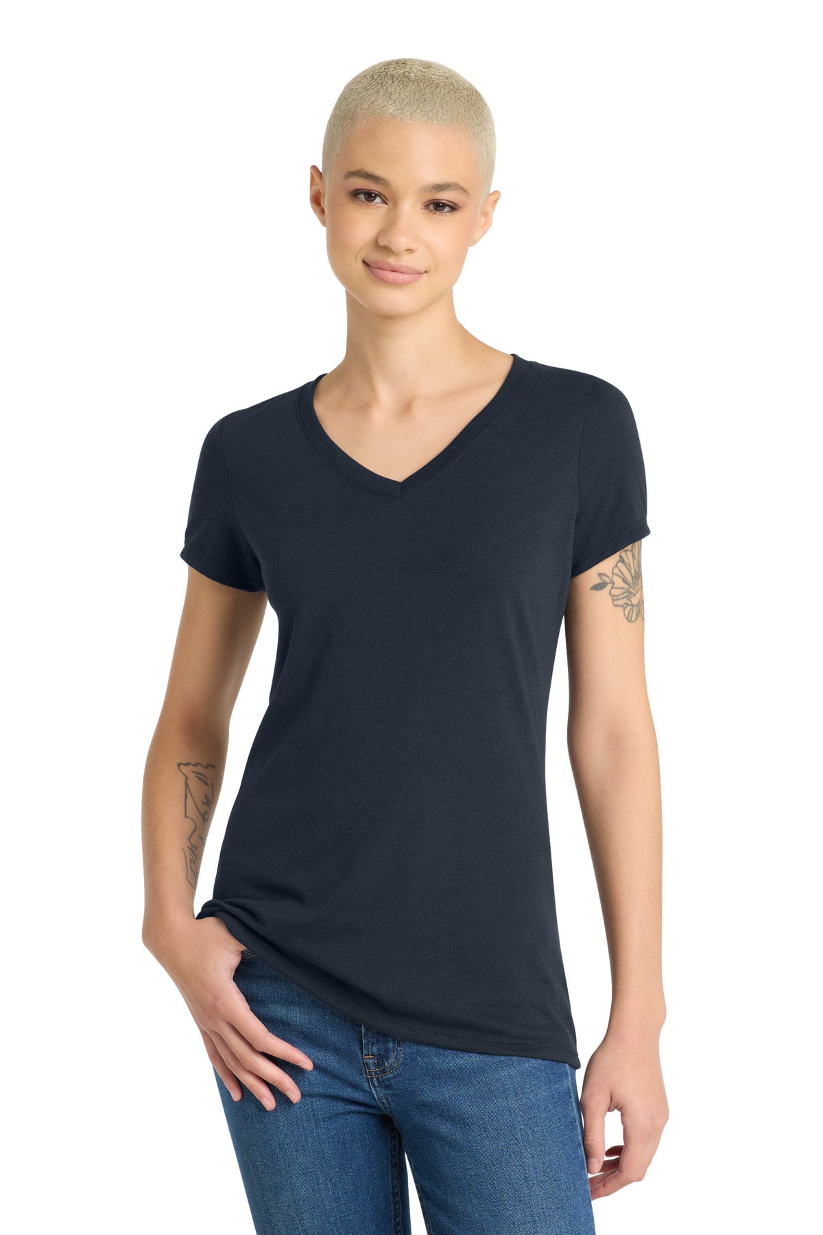 District Women's Perfect Tri V-Neck Tee – New Navy