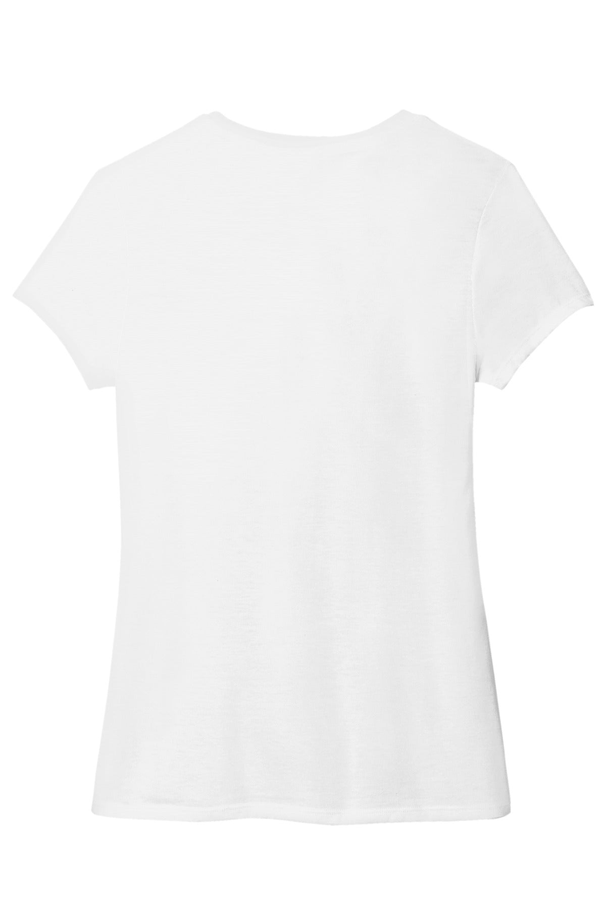 District Women's Perfect Tri V-Neck Tee – White – flat back