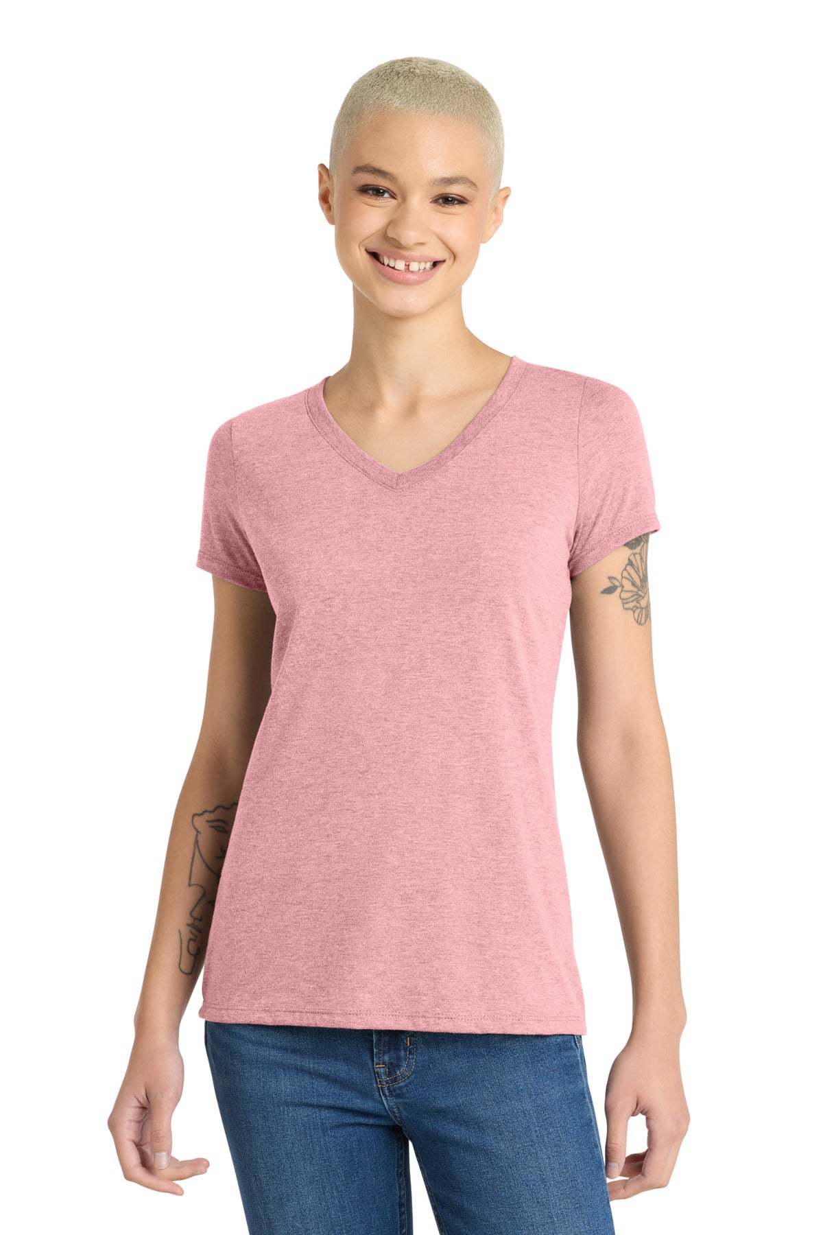 District Women's Perfect Tri V-Neck Tee – Wisteria Heather