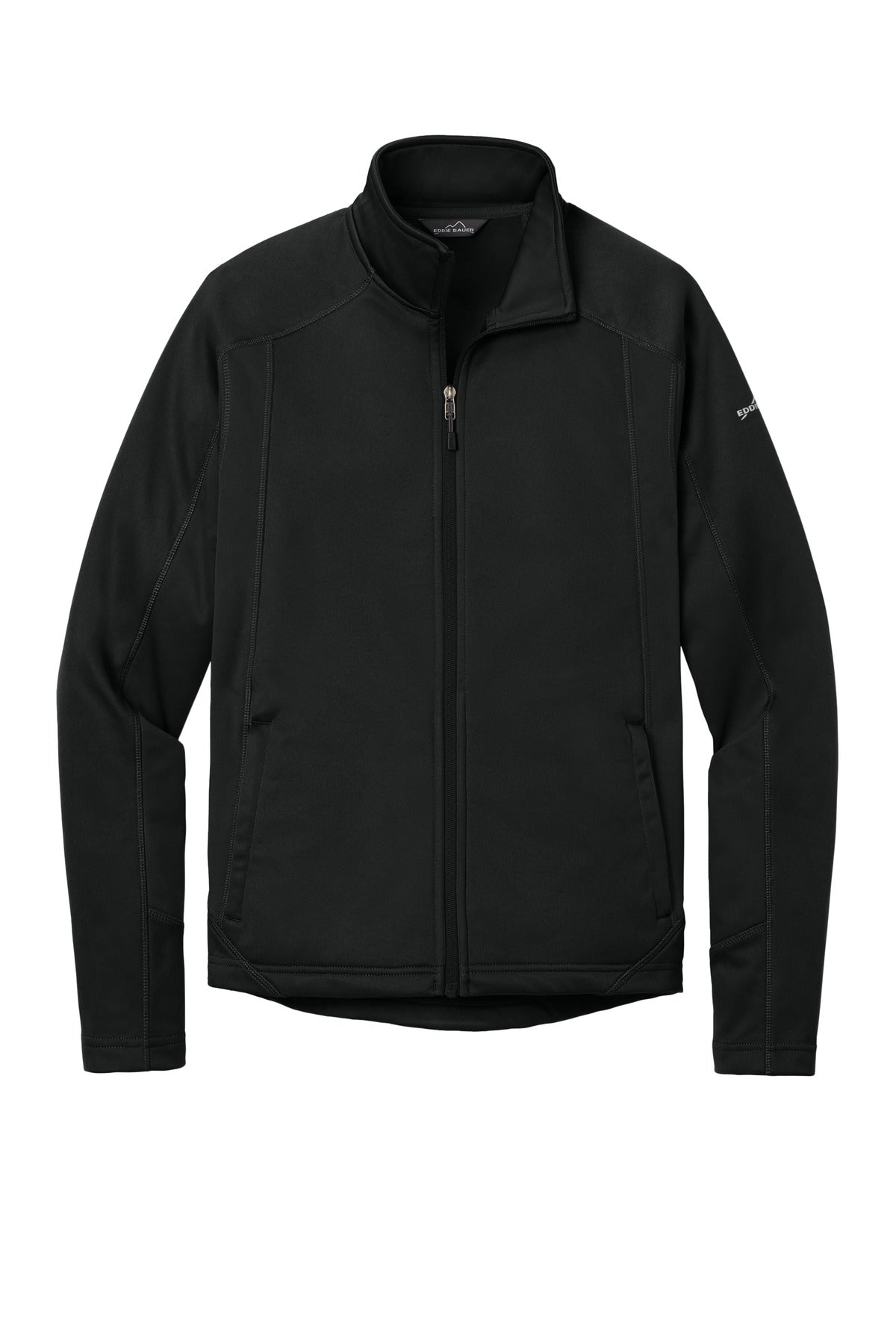 Eddie Bauer Trail Soft Shell Jacket – Black/Black – flat front