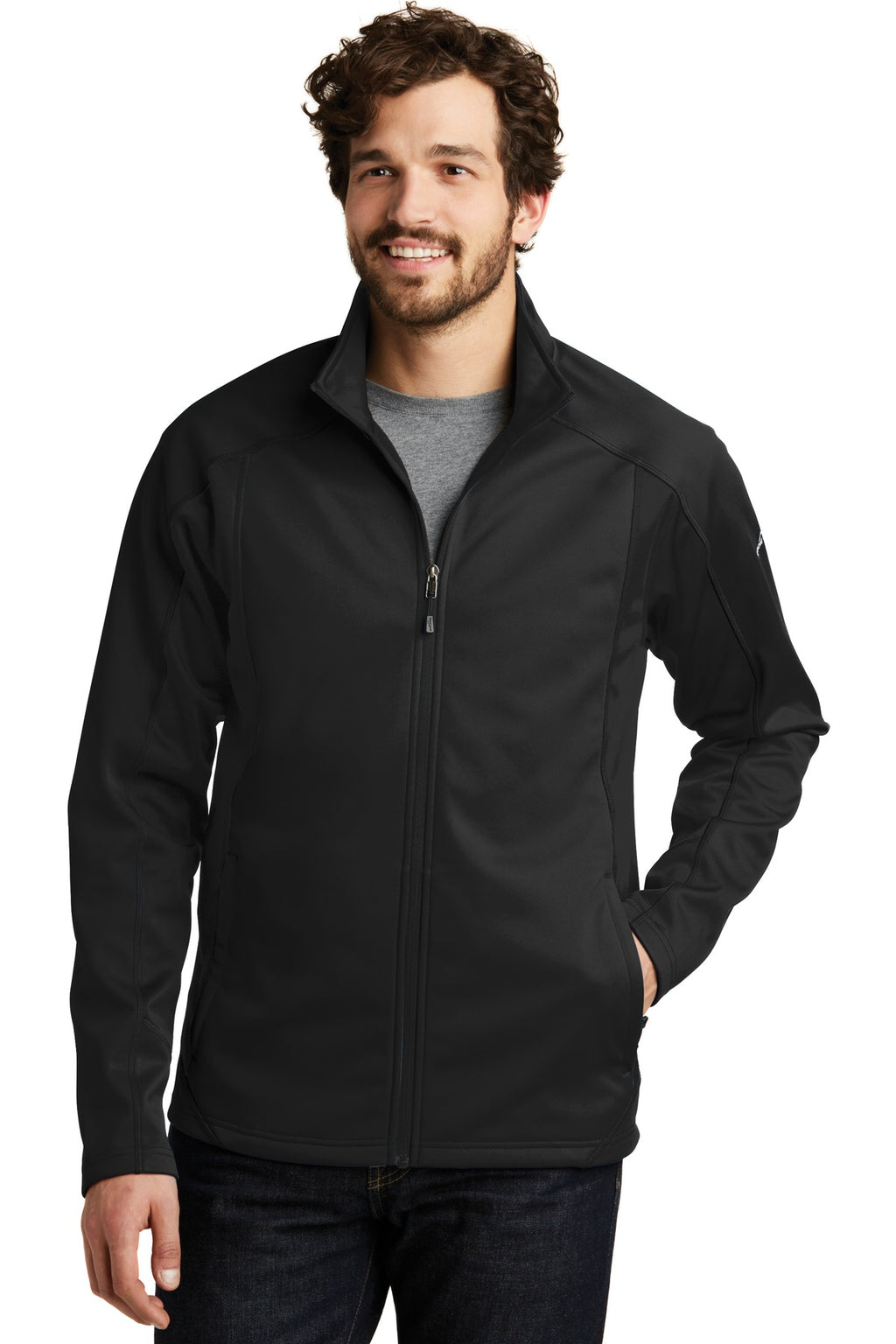 Eddie Bauer Trail Soft Shell Jacket – Black/Black – front