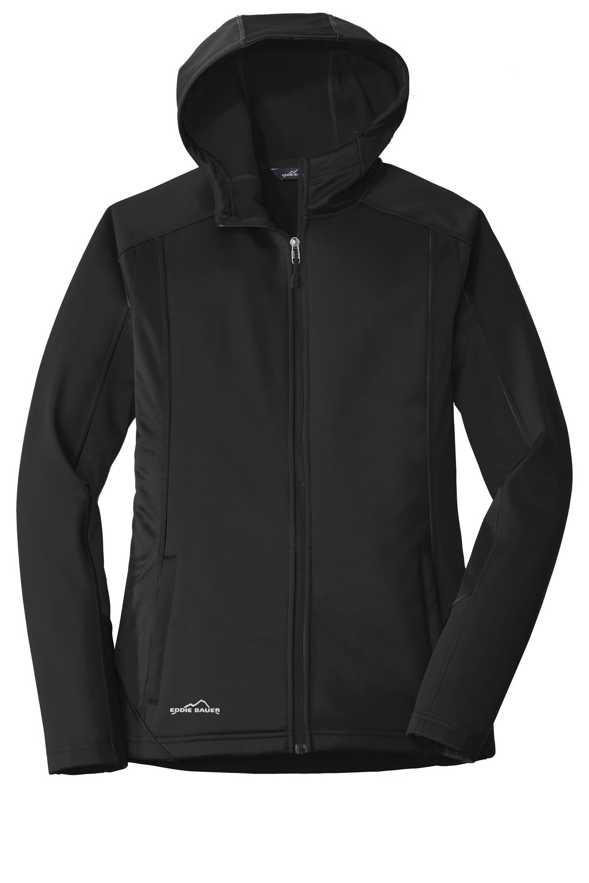 Eddie Bauer Women's Trail Soft Shell Jacket – Black/Black – flat front
