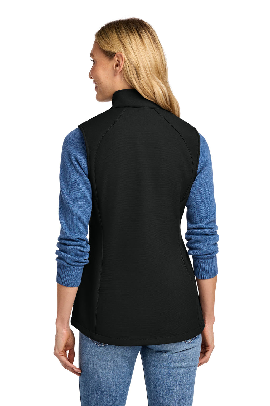 Eddie Bauer Women's Stretch Soft Shell Vest – Deep Black – back