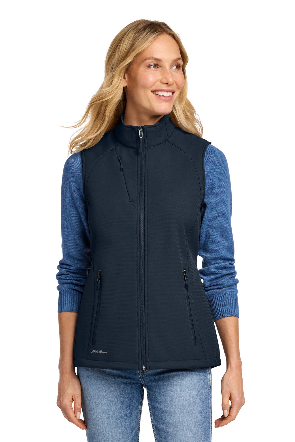 Eddie Bauer Women's Stretch Soft Shell Vest – River Blue Navy