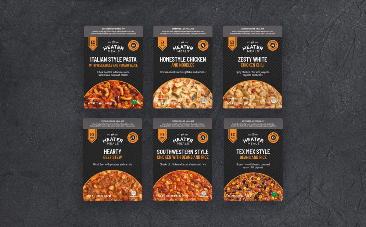 HeaterMeals Self-Heating Meal Kits, 6 Entrées, 12/Case