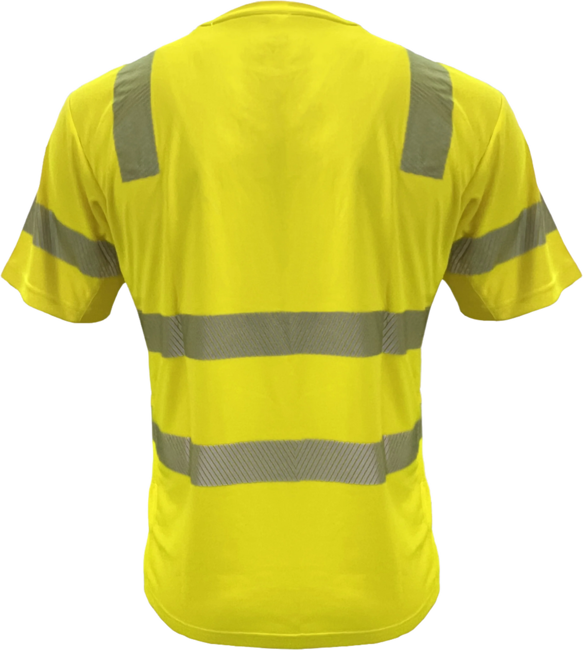 Reflective Apparel Hi-Vis Coolmax Short Sleeve Pocket Safety T-Shirt, ANSI Class 3, Lime view 2