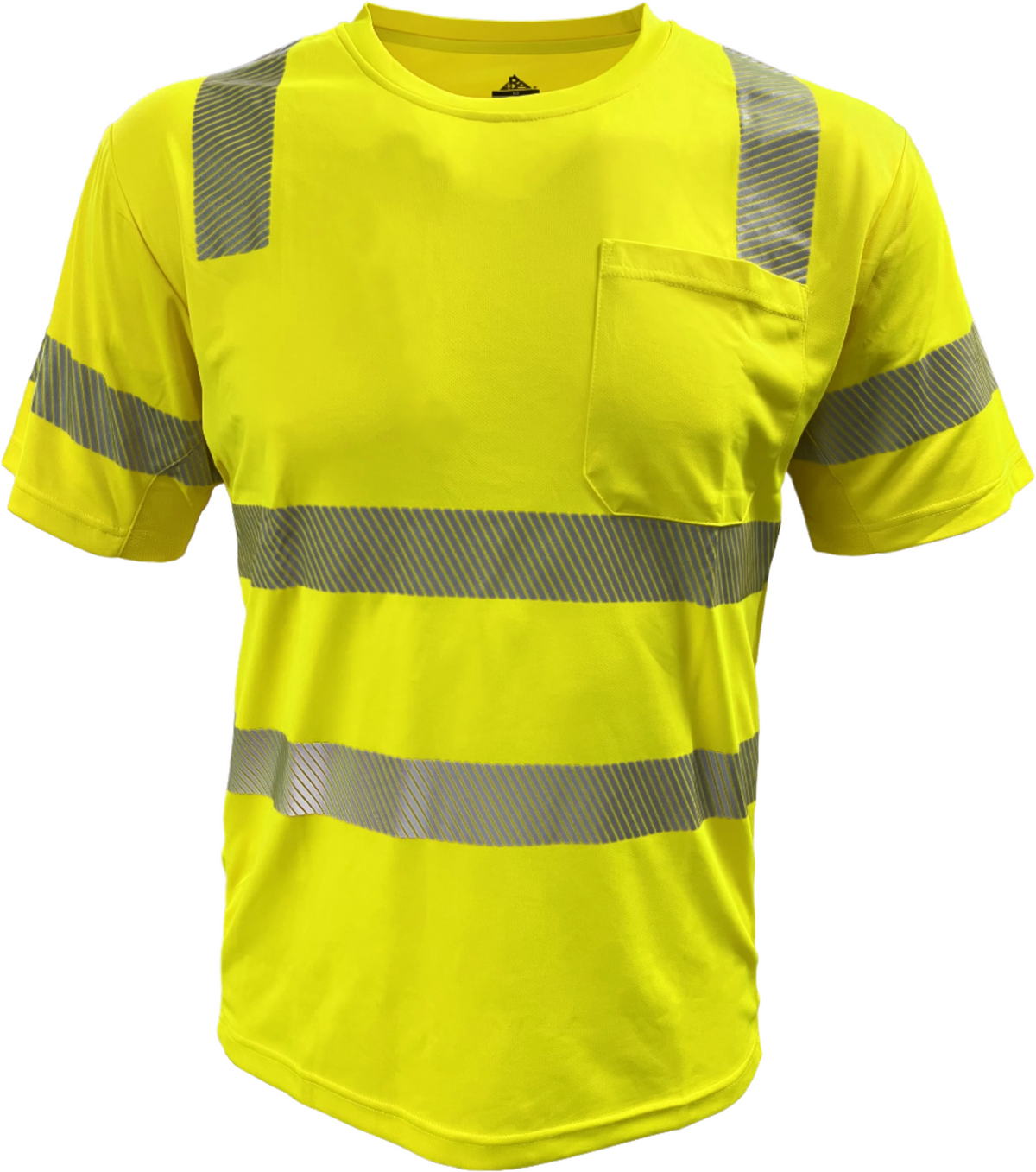 Reflective Apparel Hi-Vis Coolmax Short Sleeve Pocket Safety T-Shirt, ANSI Class 3, Lime