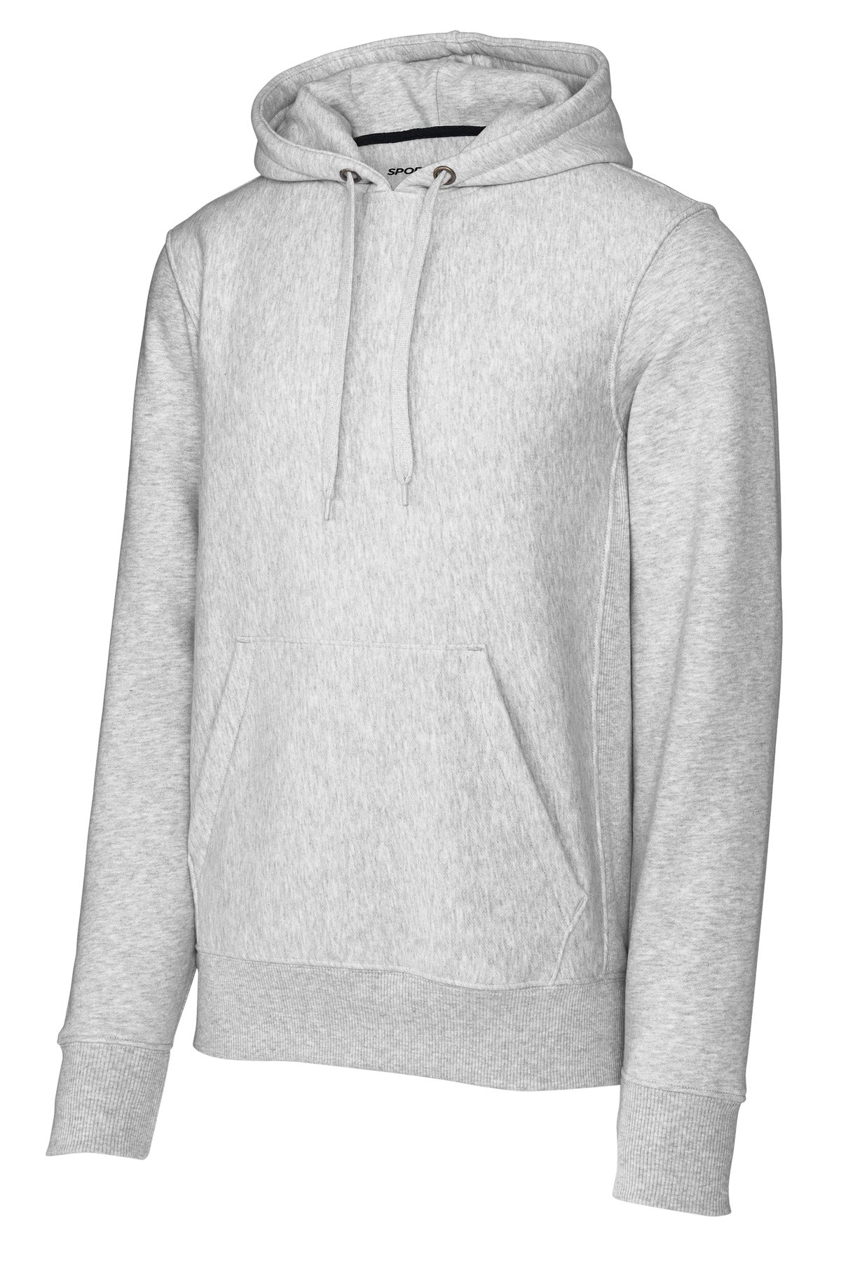 Sport-Tek Super Heavyweight Pullover Hooded Sweatshirt – Athletic Heather – flat front