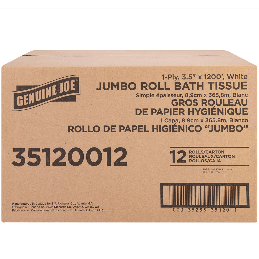 JRT 9" Jumbo 1-Ply Bath Tissue