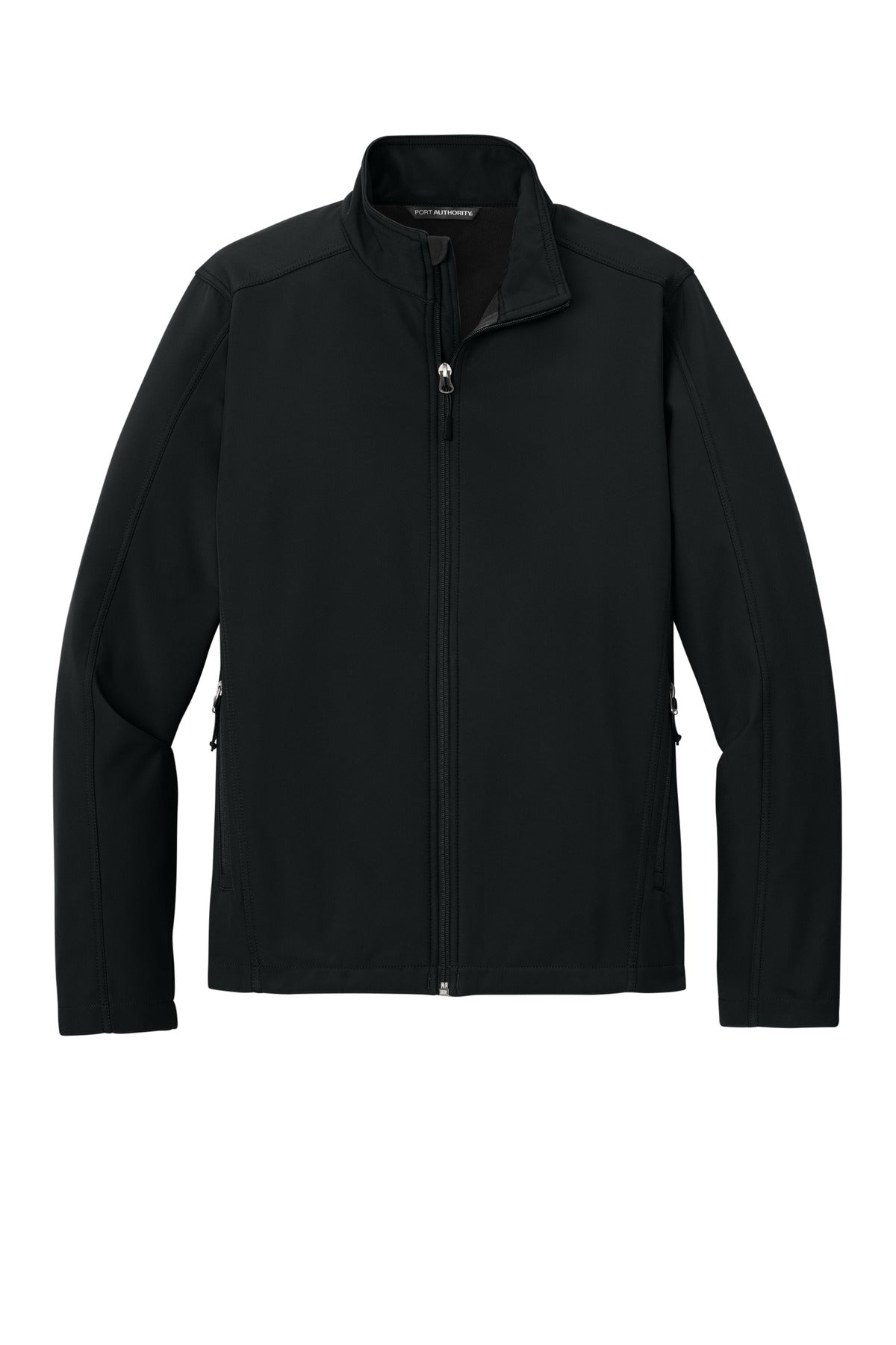 Port Authority Core Soft Shell Jacket – Black – flat front