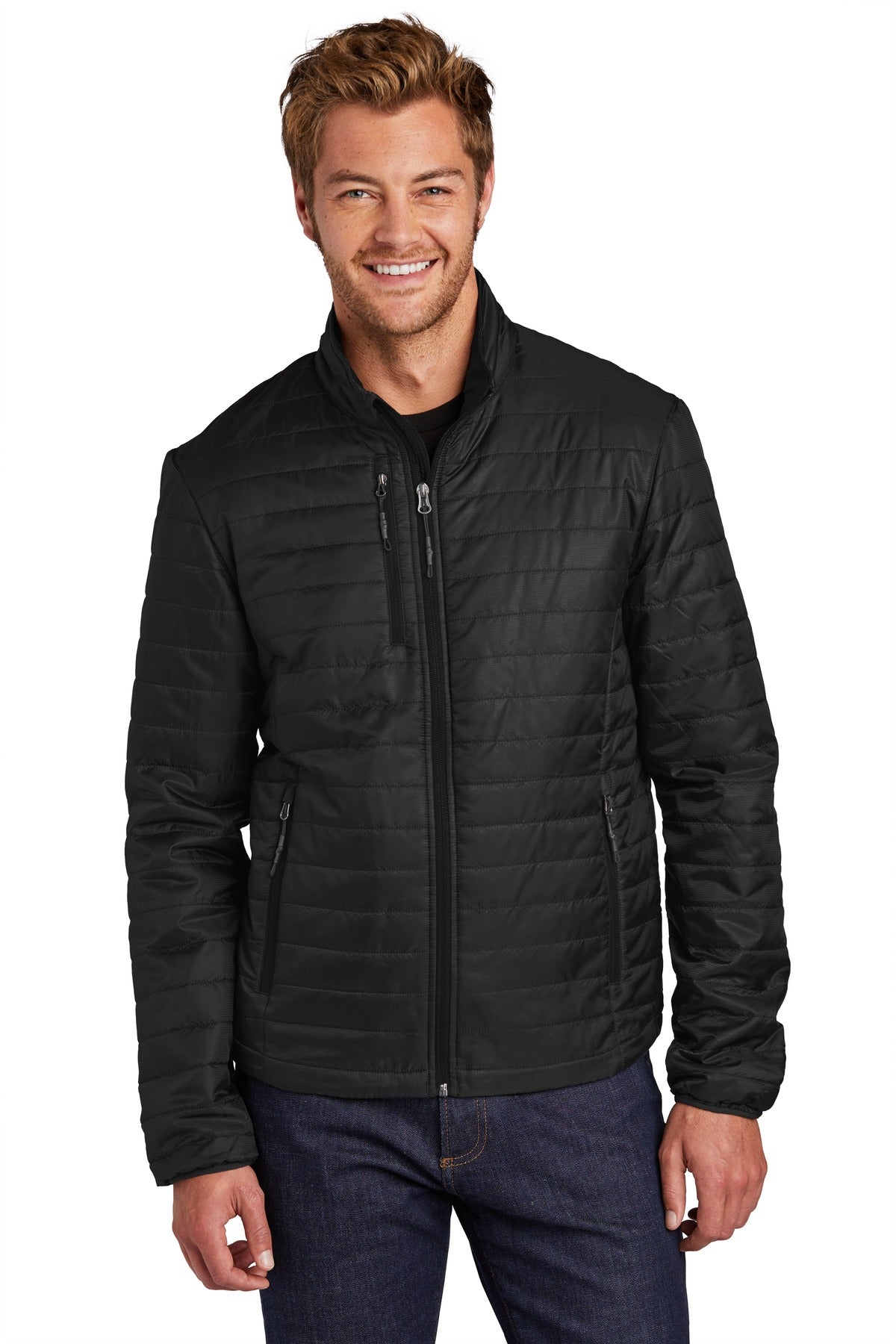 Port Authority Packable Puffy Jacket – Deep Black – front