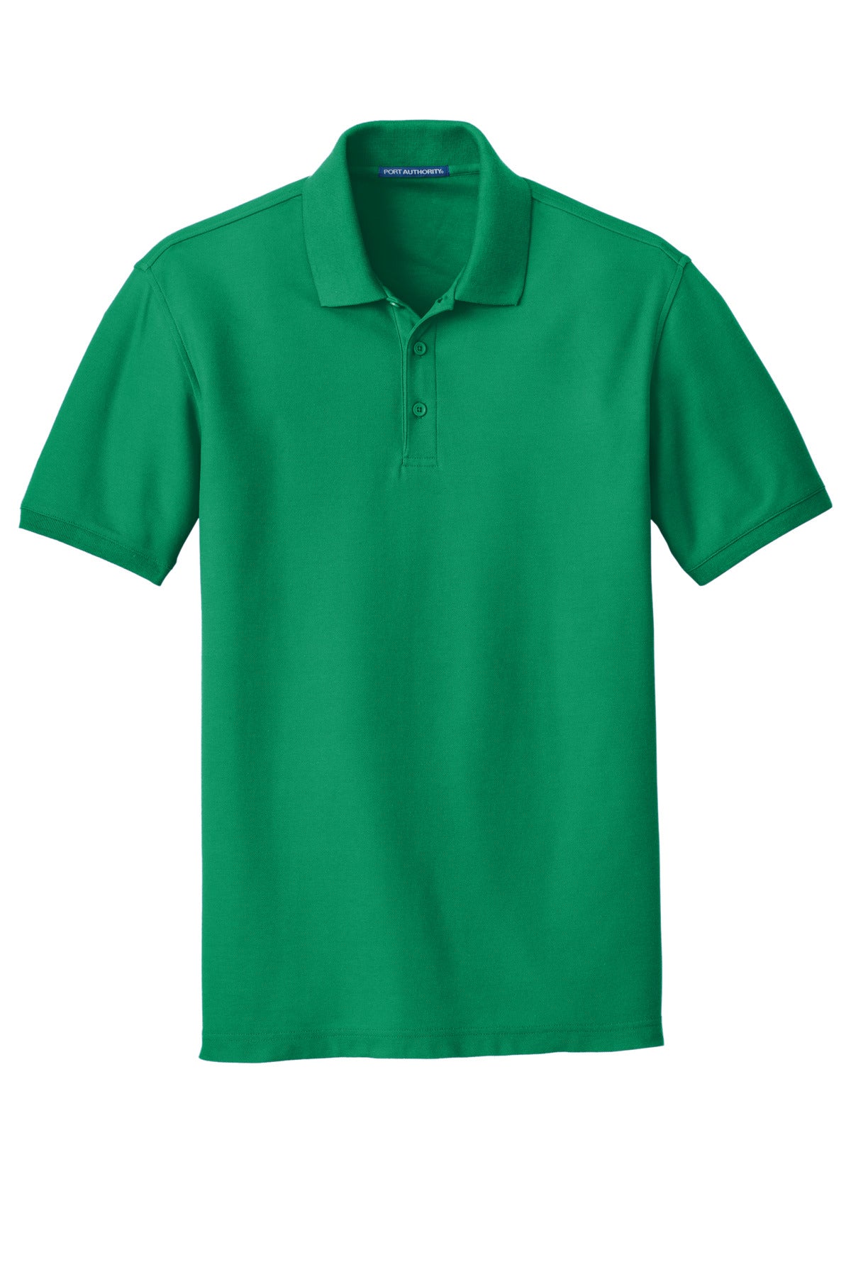 Port Authority Core Classic Pique Polo – Bright Kelly Green – flat front