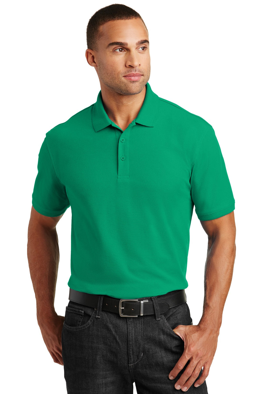 Port Authority Core Classic Pique Polo – Bright Kelly Green – front