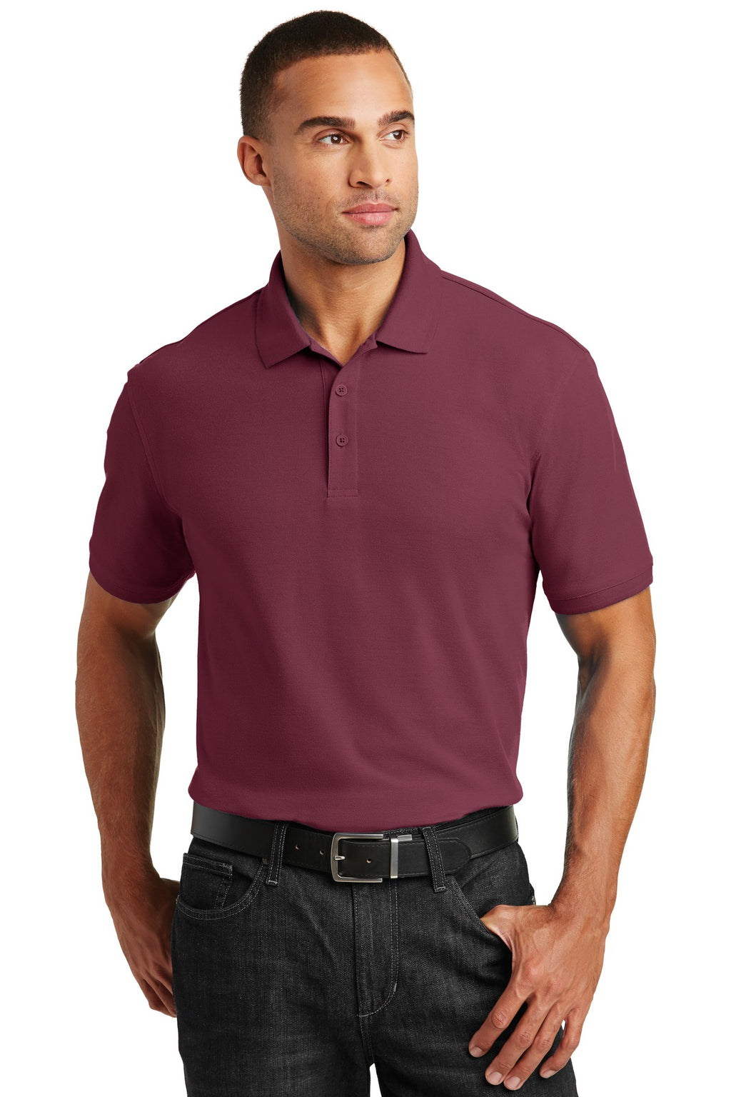 Port Authority Core Classic Pique Polo – Burgundy