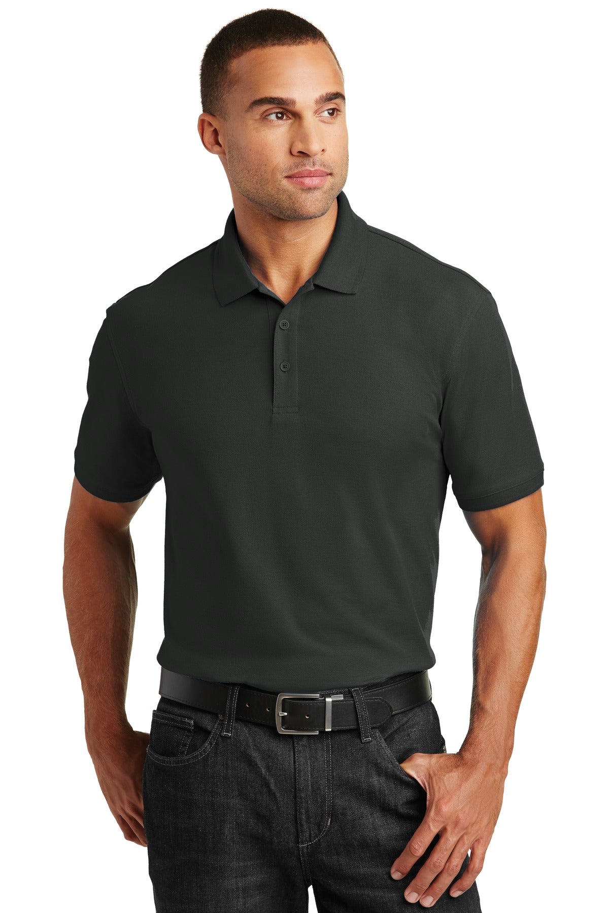 Port Authority Core Classic Pique Polo – Deep Black