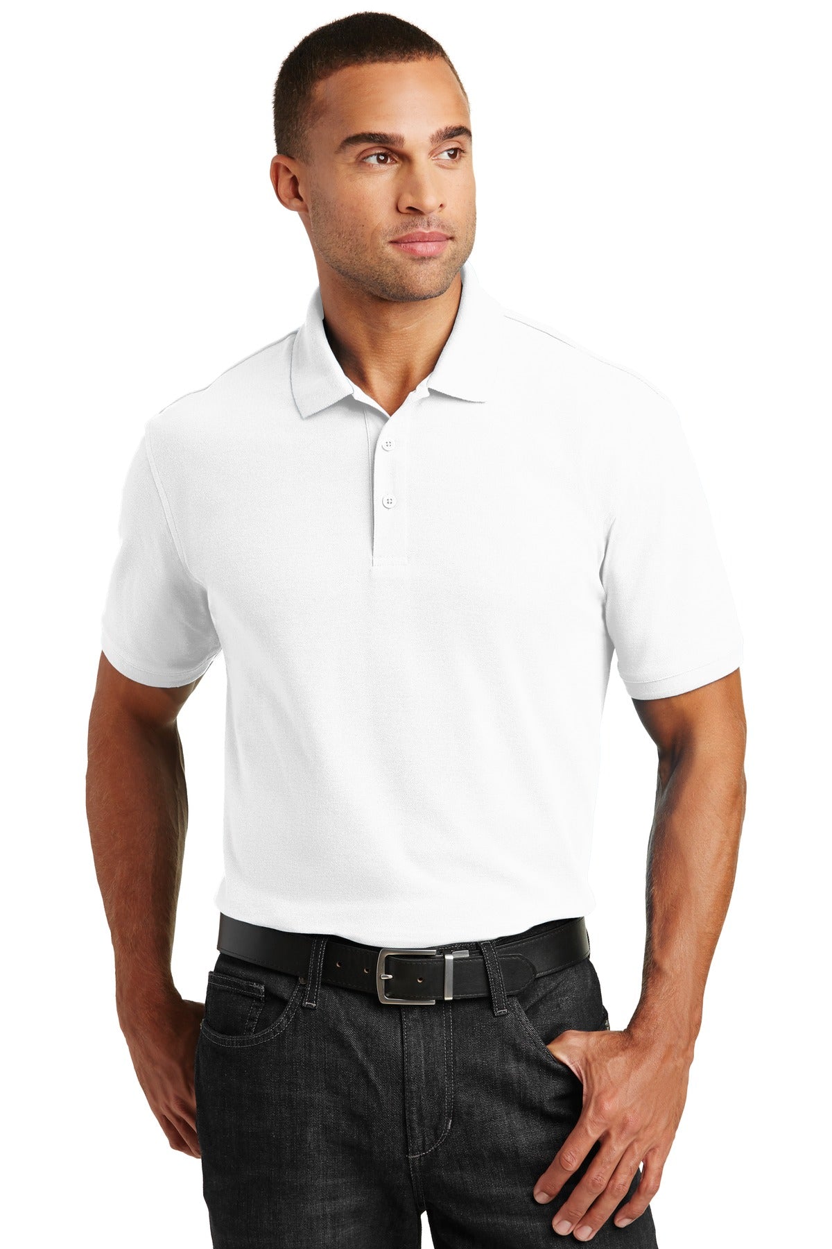 Port Authority Core Classic Pique Polo – White