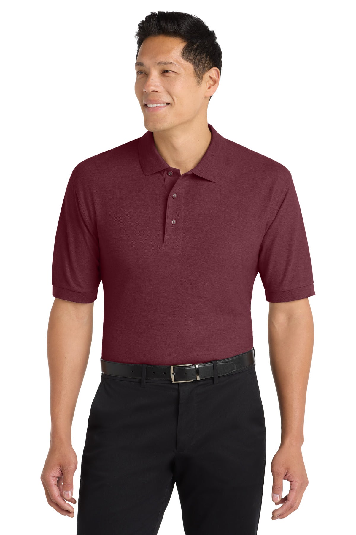 Port Authority Silk Touch Polo – Burgundy