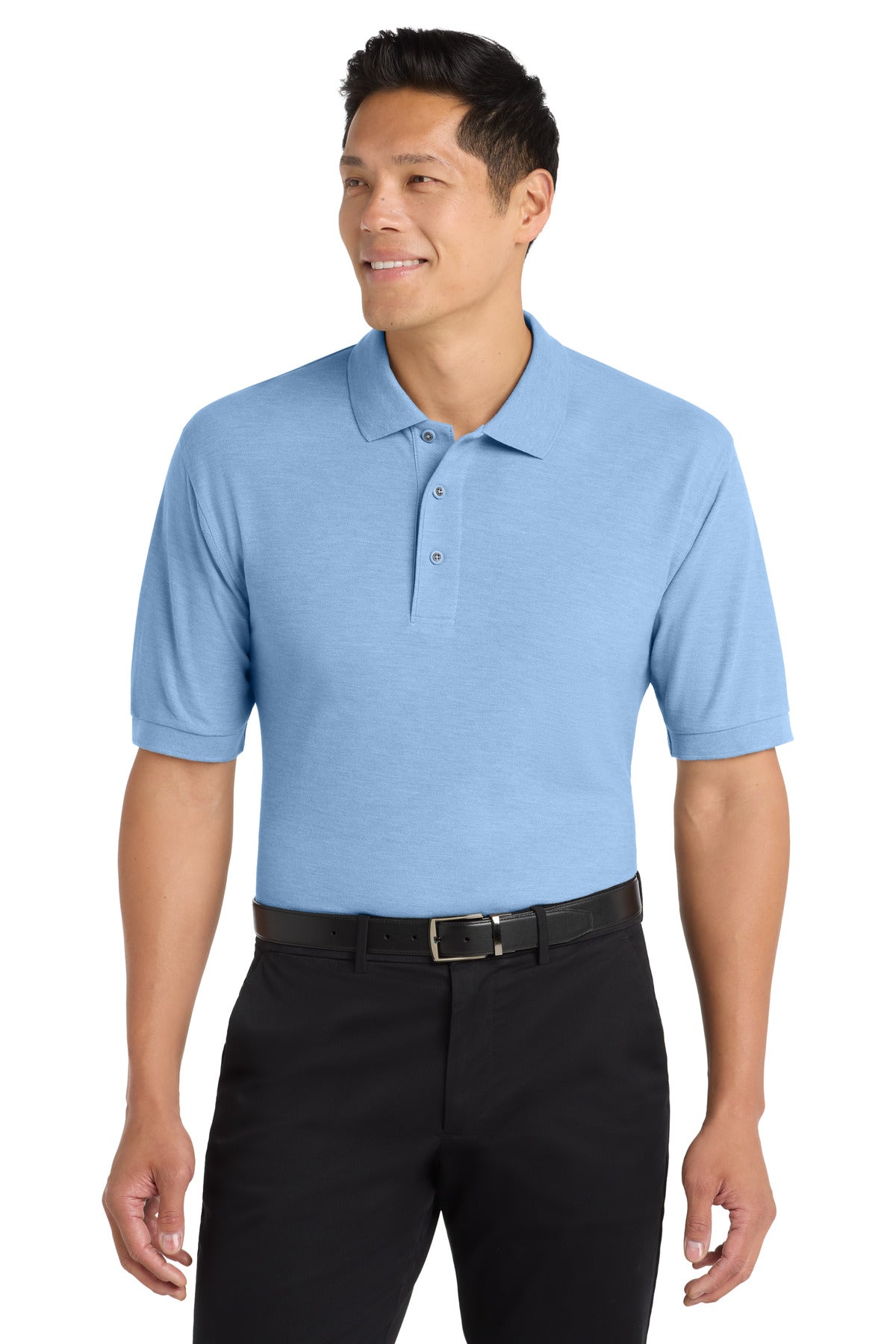 Port Authority Silk Touch Polo – Light Blue