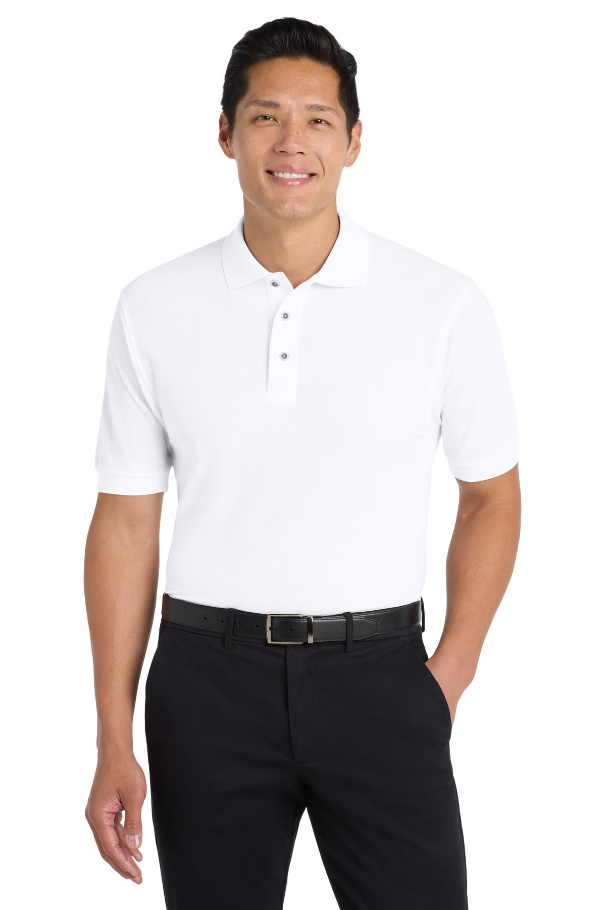Port Authority Silk Touch Polo – White