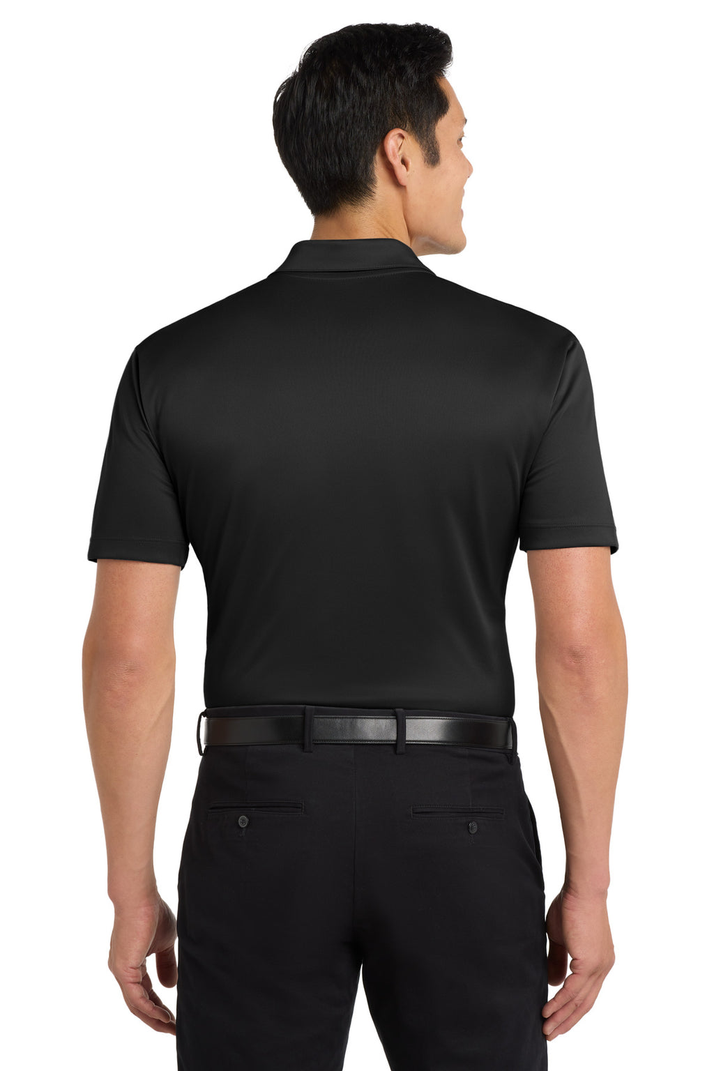 Port Authority Silk Touch Performance Polo – Black – back