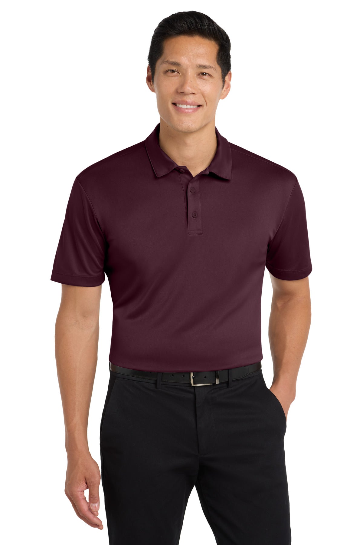 Port Authority Silk Touch Performance Polo – Maroon