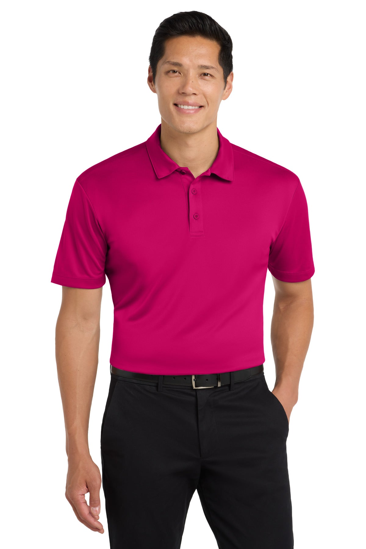 Port Authority Silk Touch Performance Polo – Pink Raspberry