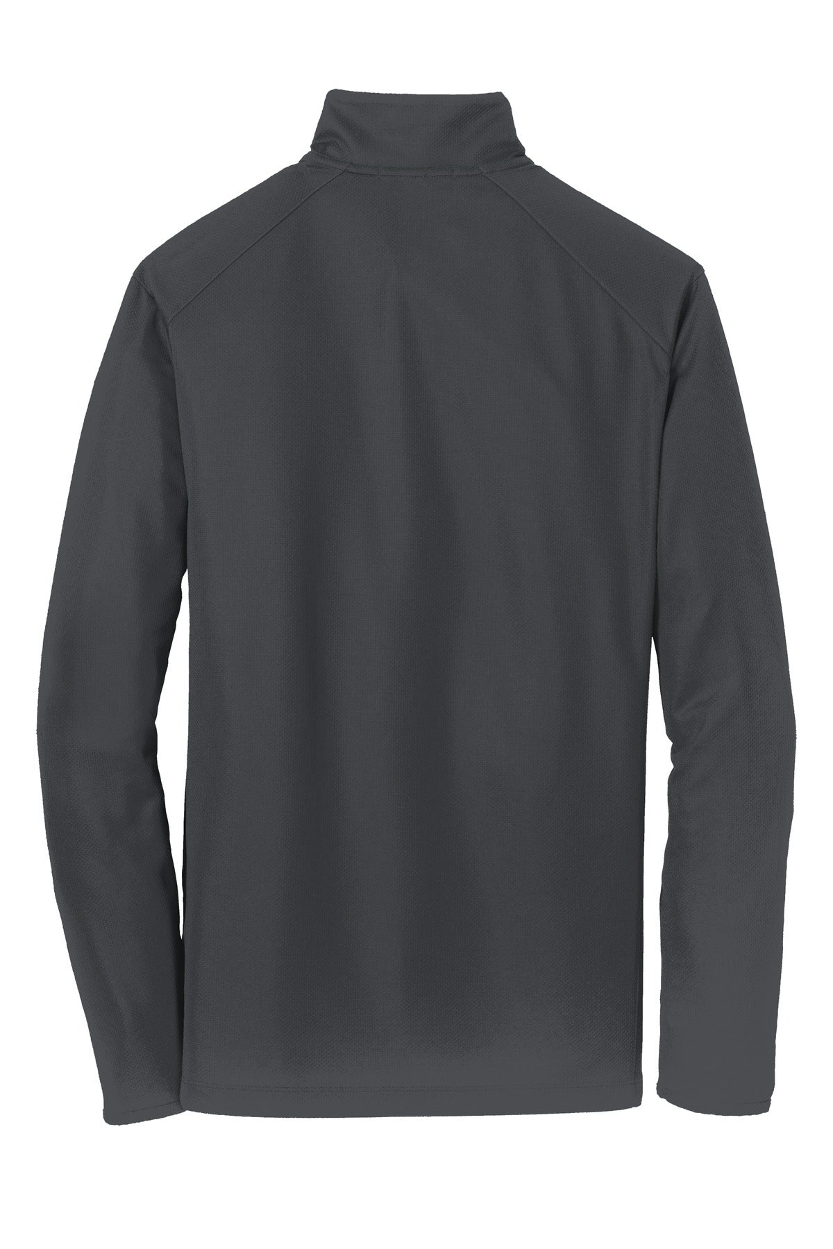 Port Authority Pinpoint Mesh 1/2-Zip – Battleship Grey – flat back