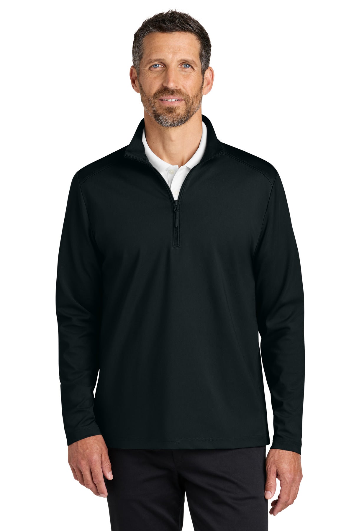 Port Authority C-FREE Double Knit 1/4-Zip – Deep Black