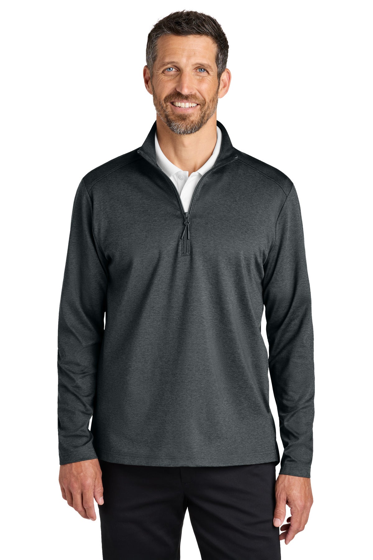 Port Authority C-FREE Double Knit 1/4-Zip – Grey Steel Heather