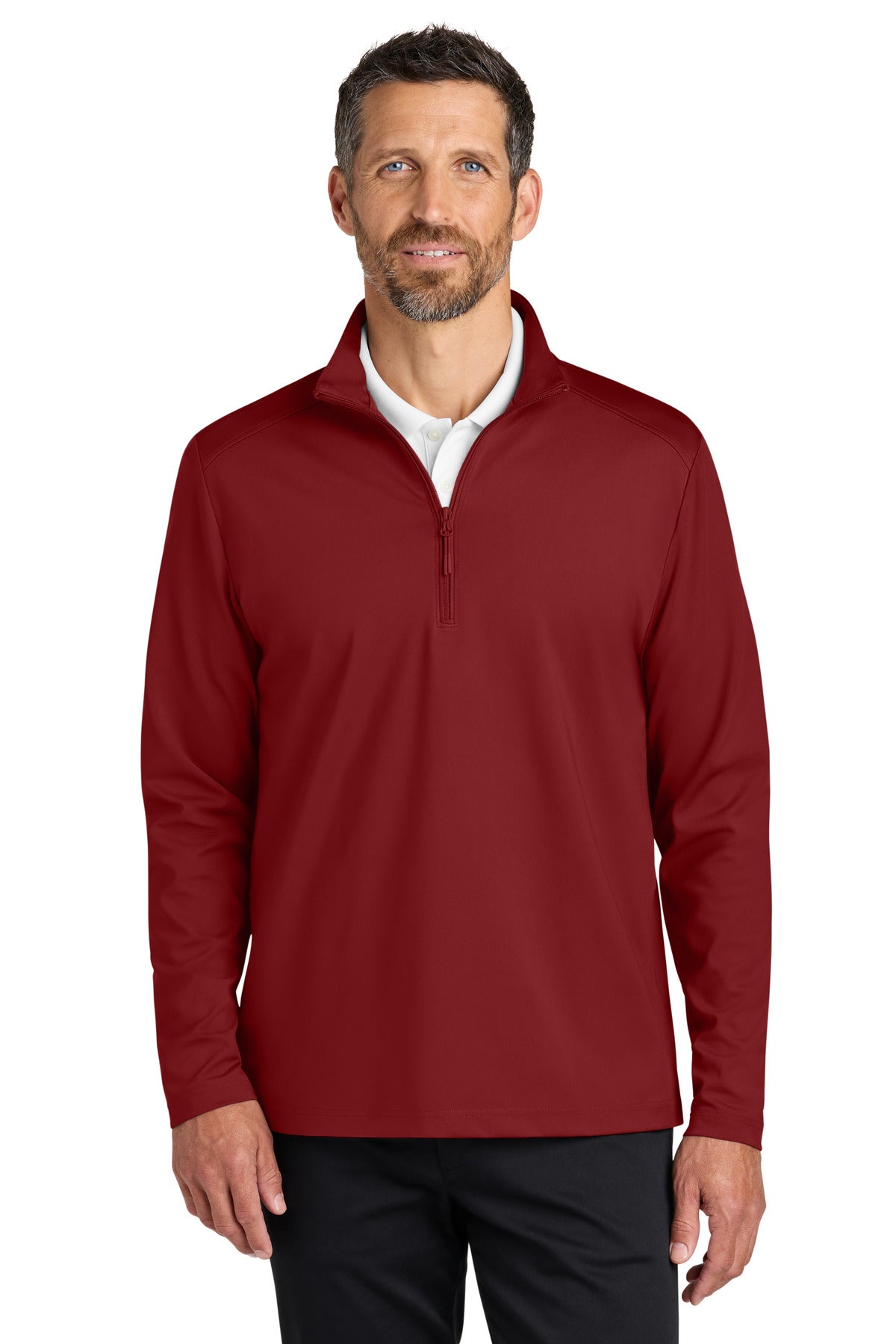 Port Authority C-FREE Double Knit 1/4-Zip – Rich Red