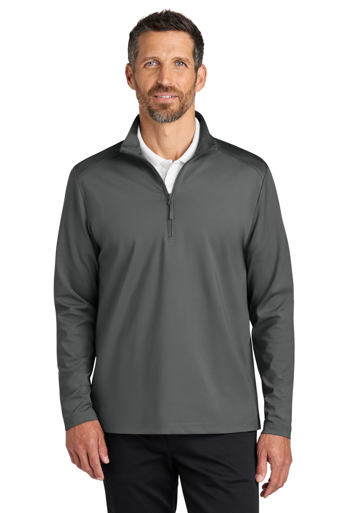Port Authority C-FREE Double Knit 1/4-Zip – Smoke Grey