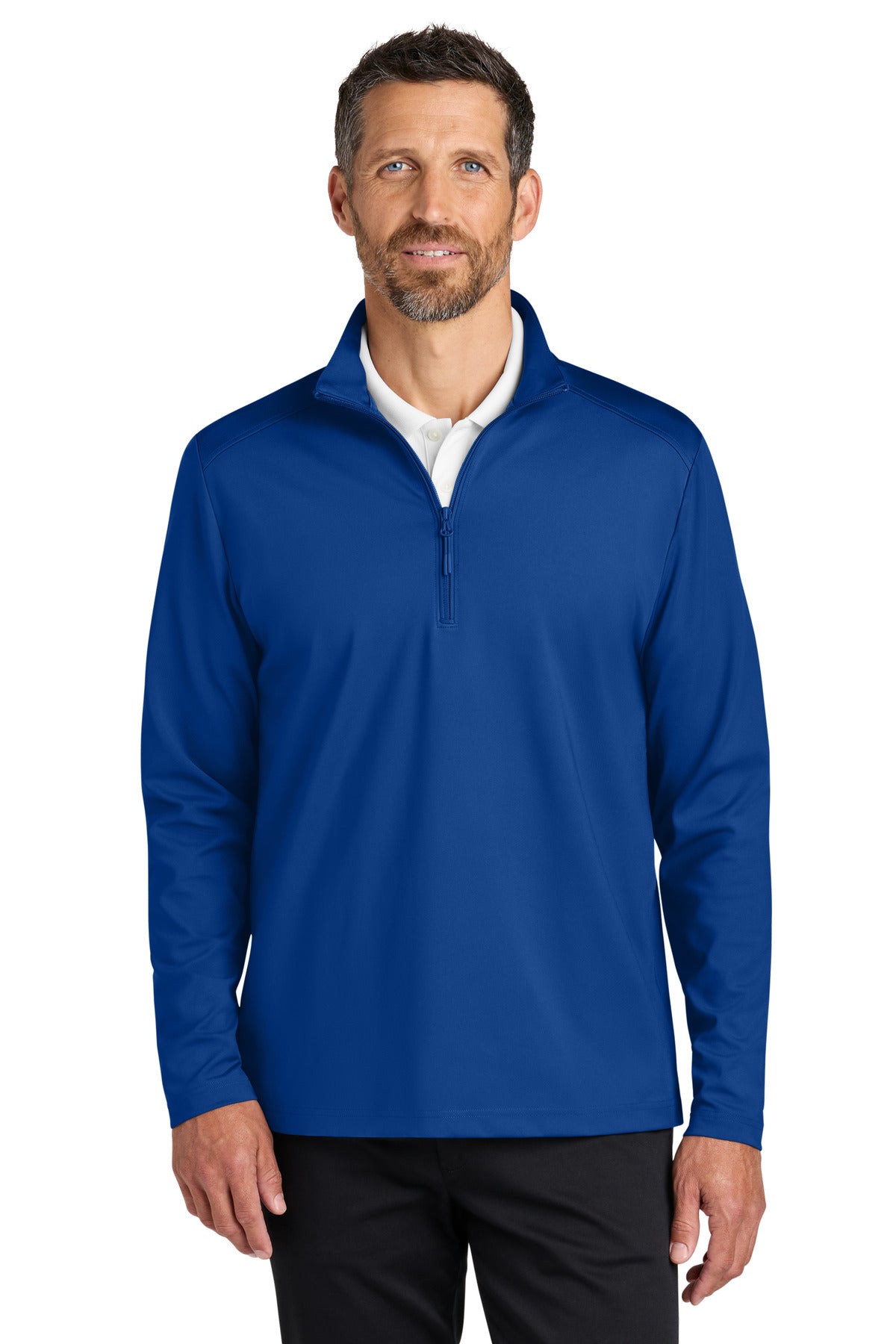 Port Authority C-FREE Double Knit 1/4-Zip – True Royal – front