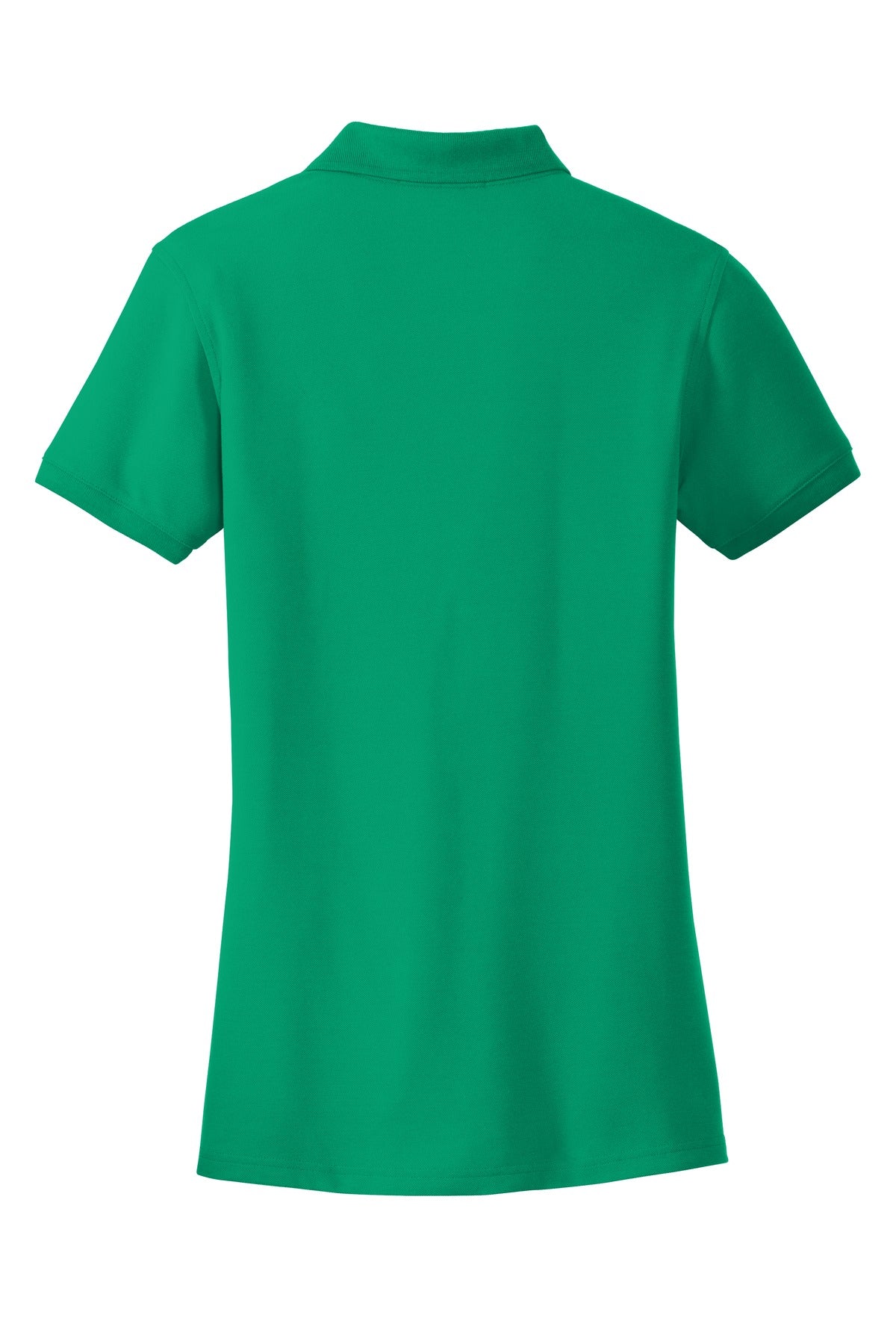 Port Authority Women's Core Classic Pique Polo – Bright Kelly Green – flat back